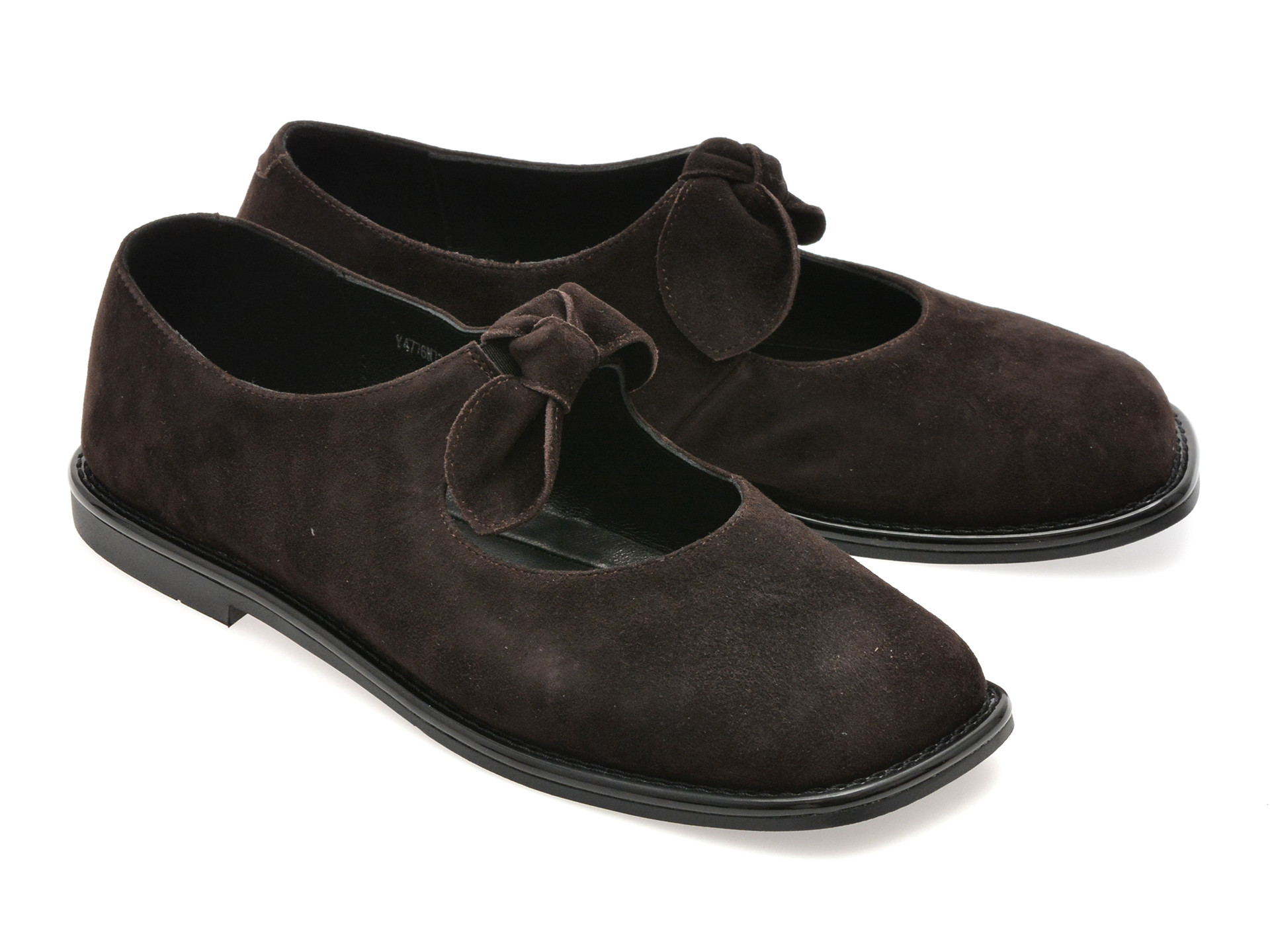 Pantofi EPICA maro, N731, din piele intoarsa