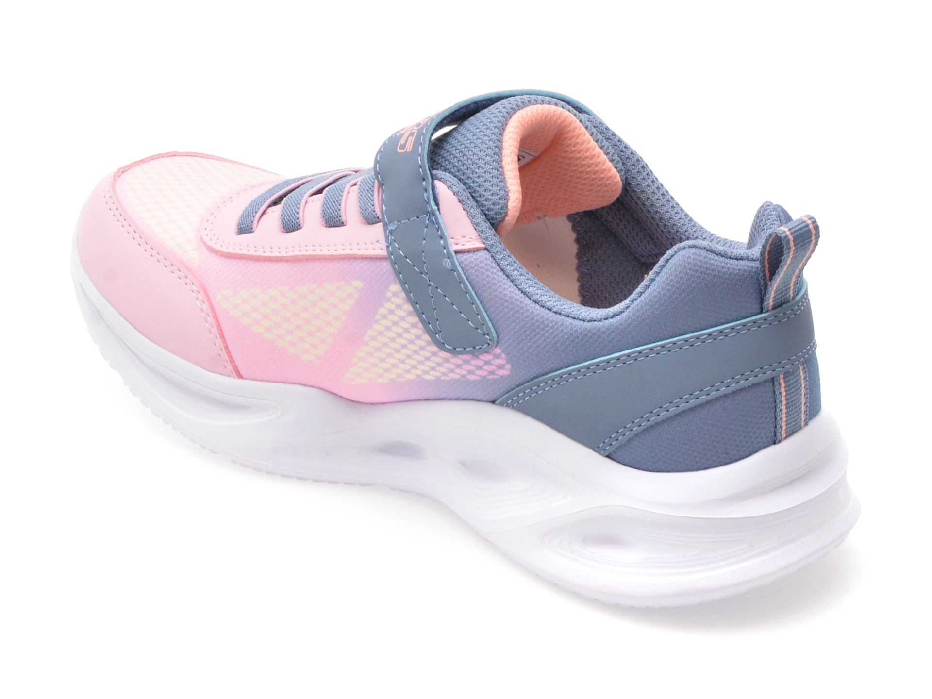 Pantofi sport SKECHERS roz, SOLA GLOW, din material textil
