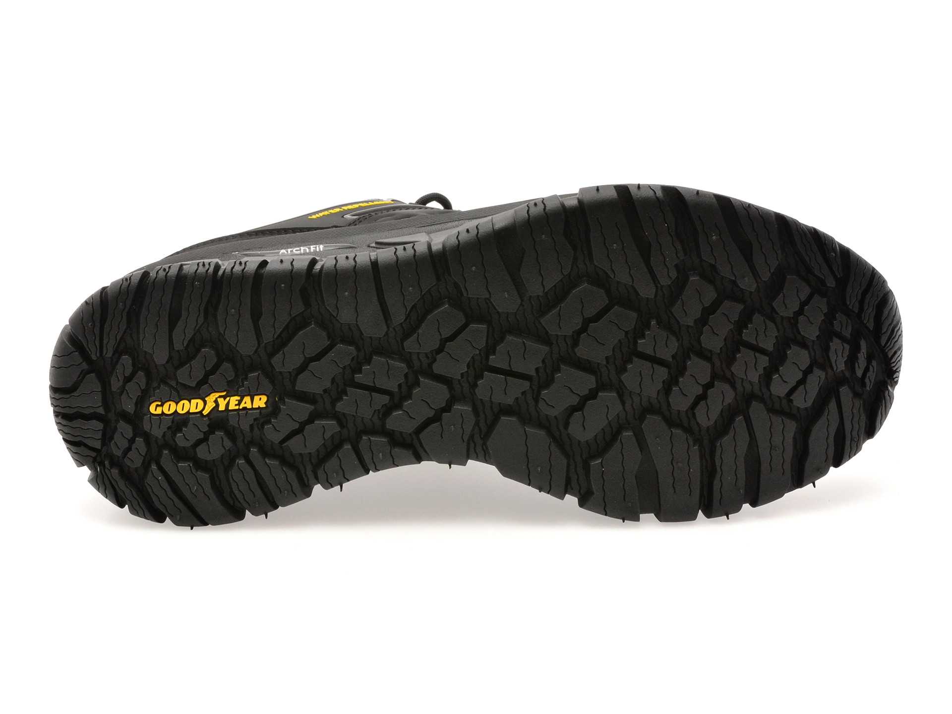 Pantofi sport SKECHERS negri, ARCH FIT ROAD WALKER, din piele naturala