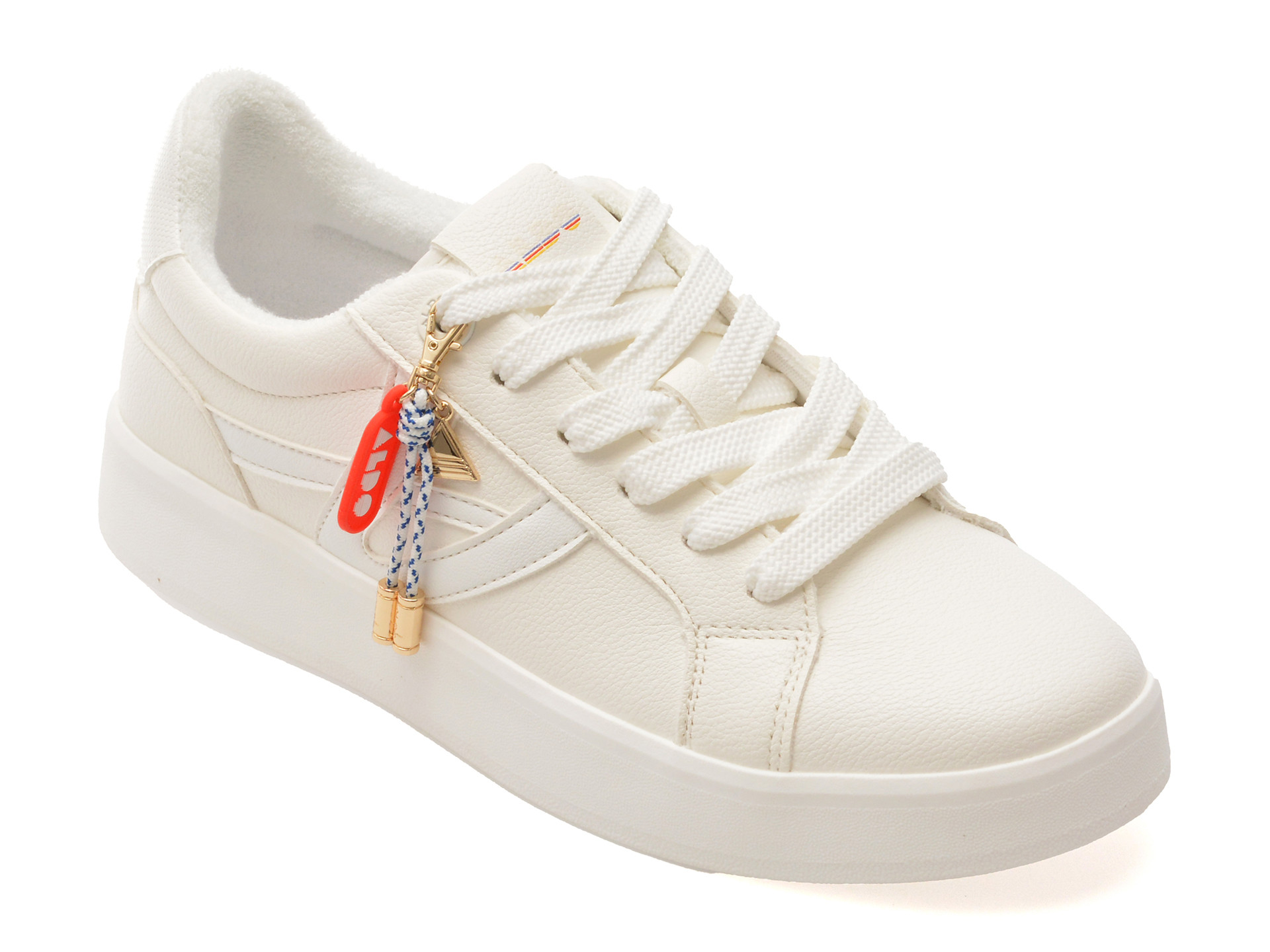 Pantofi sport ALDO albi, MTL72 SNEAKER, din piele ecologica