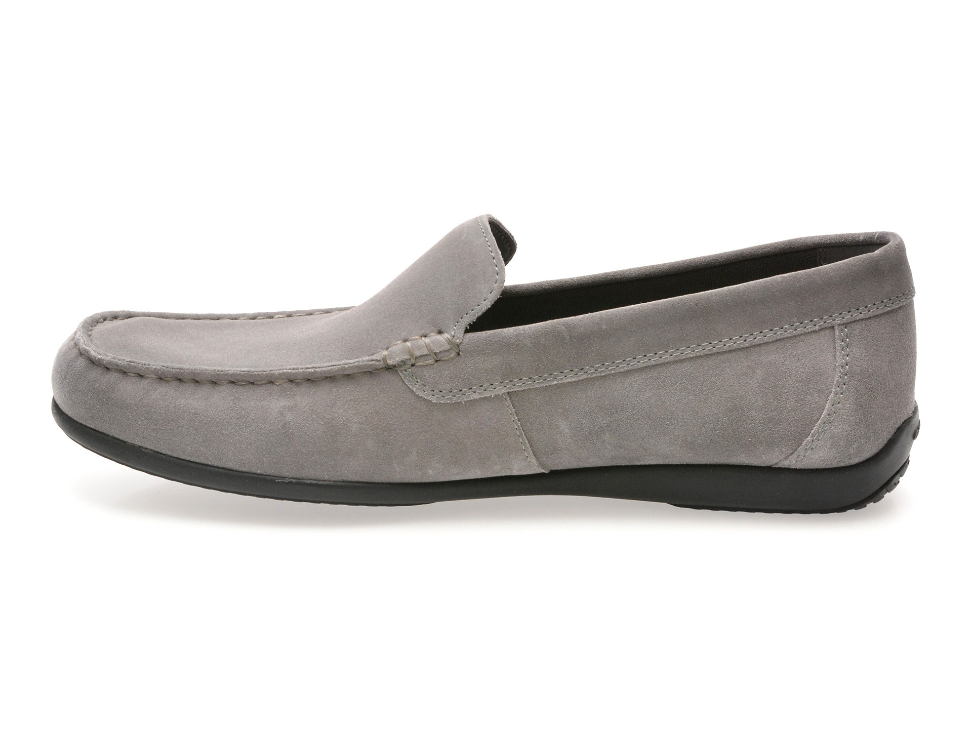 Mocasini GEOX gri, U450WB, din piele intoarsa