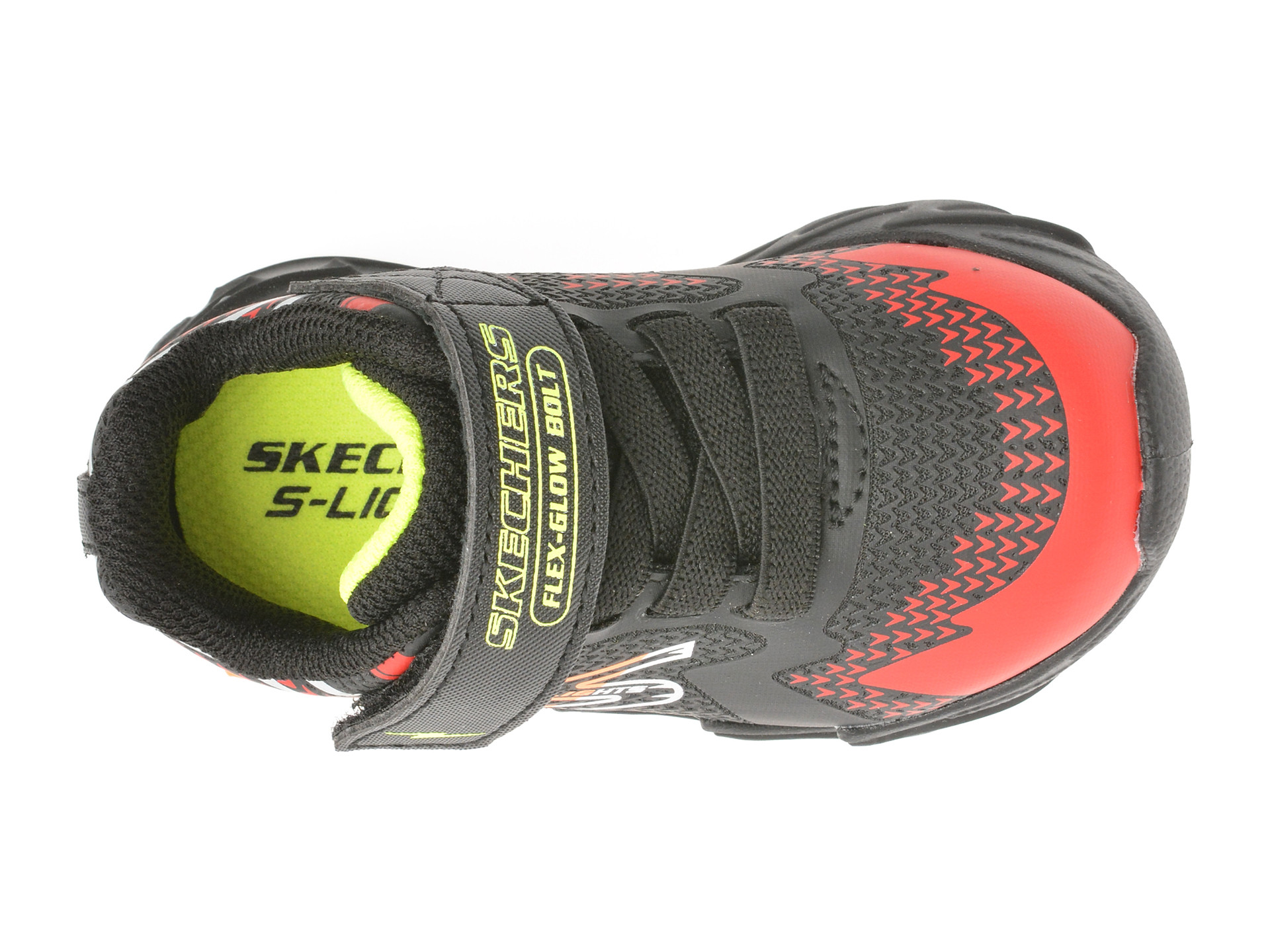 Pantofi sport SKECHERS negri, FLEX-GLOW BOLT, din material textil