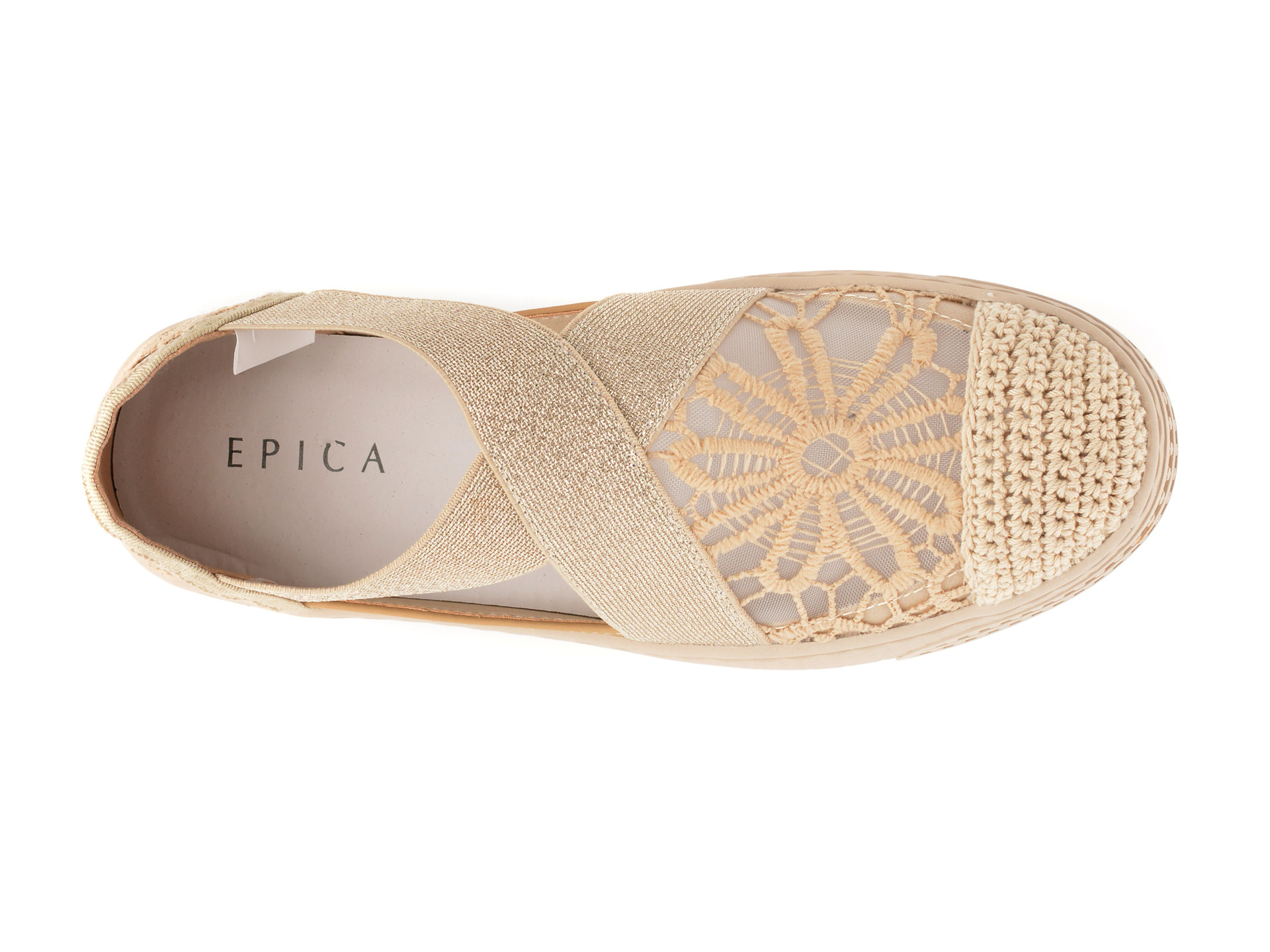 Pantofi EPICA nude, 302, din material textil