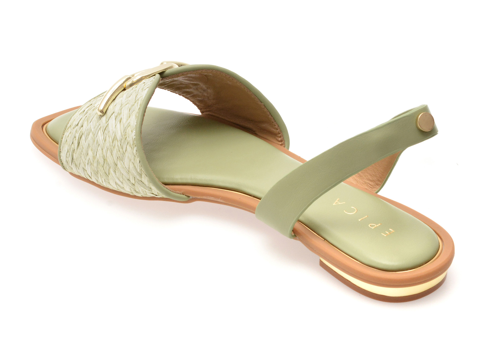 Sandale EPICA verzi, 82951, din piele ecologica