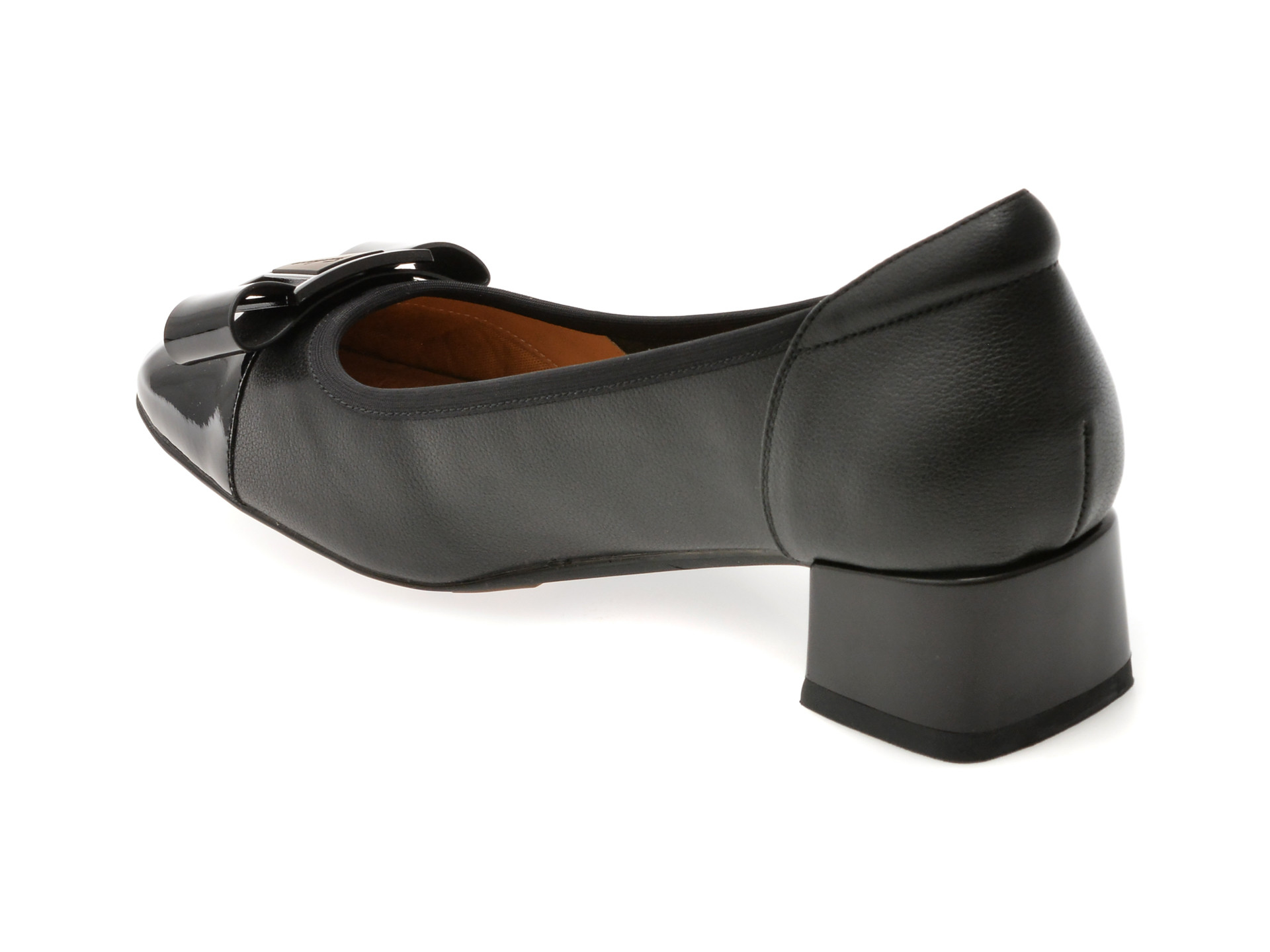 Balerini EPICA negri, 1D5570, din piele naturala