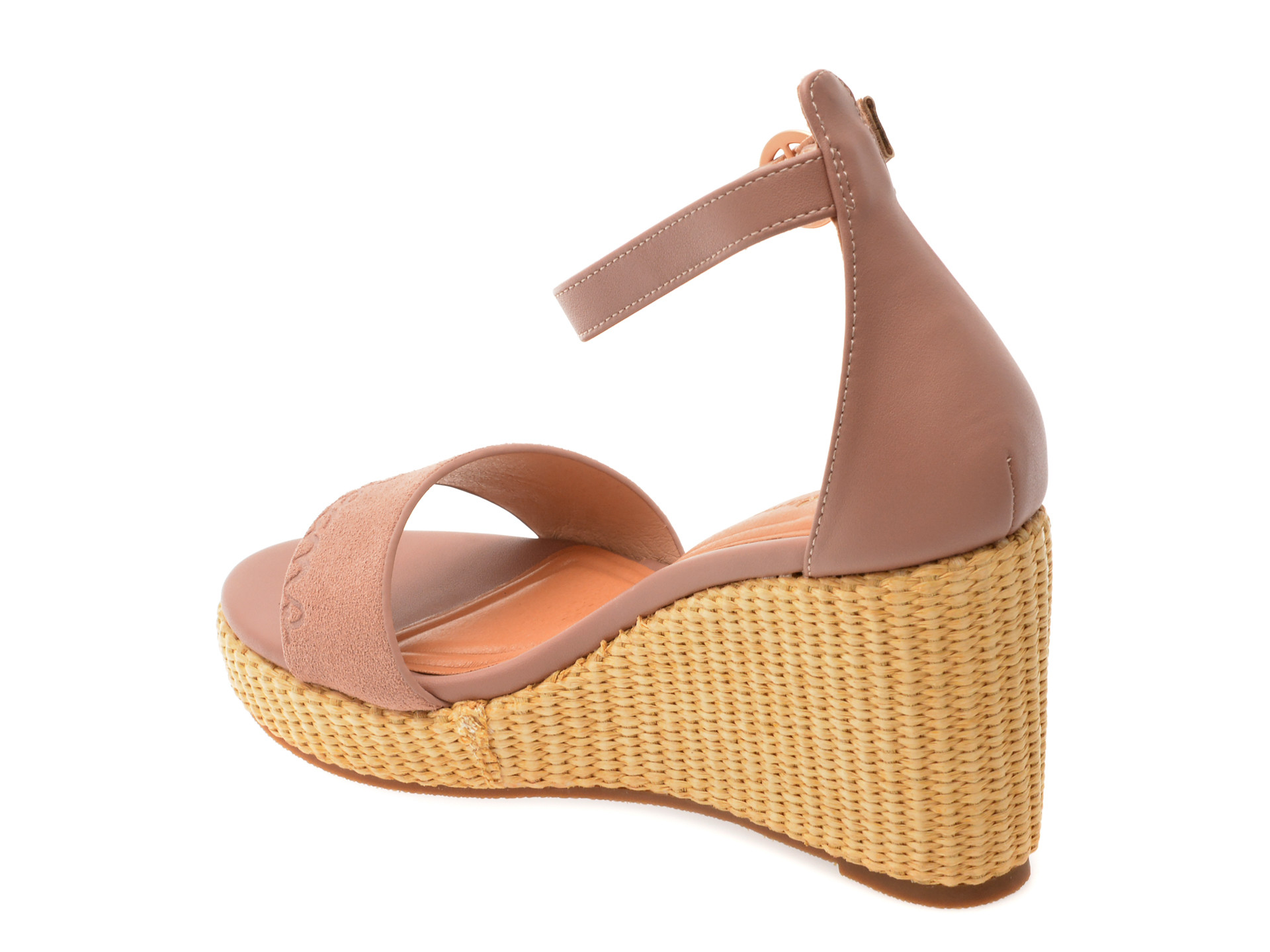 Sandale PEPE JEANS roz, WAYNA LOG, din piele ecologica