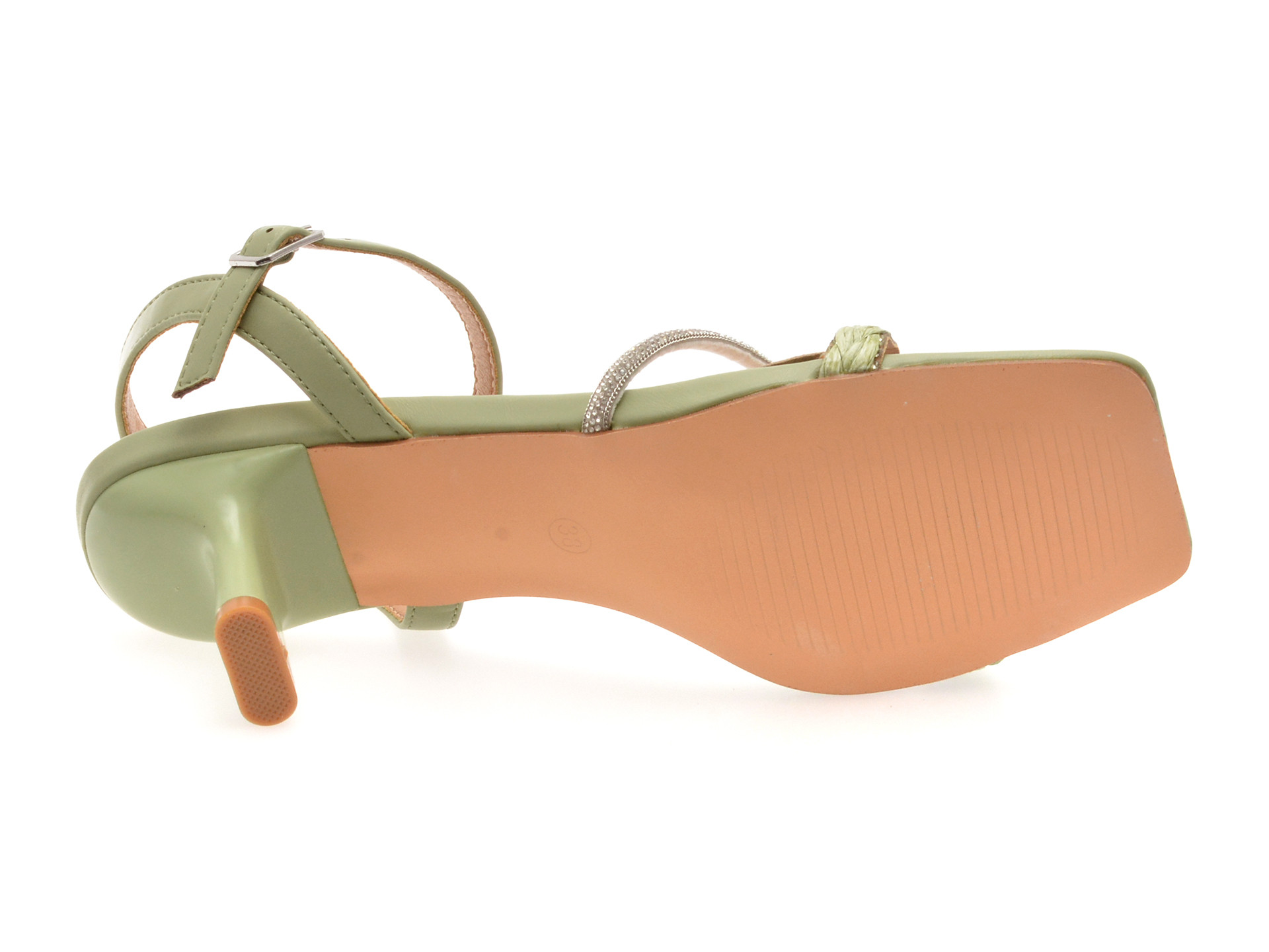 Sandale elegante EPICA verzi, 82982, din piele ecologica