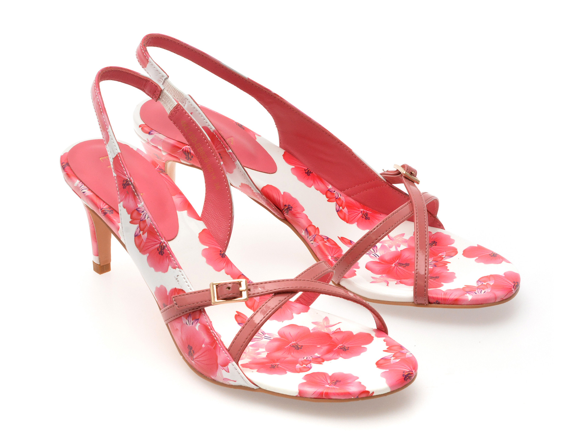 Sandale elegante EPICA fucsia, EB629, din piele naturala