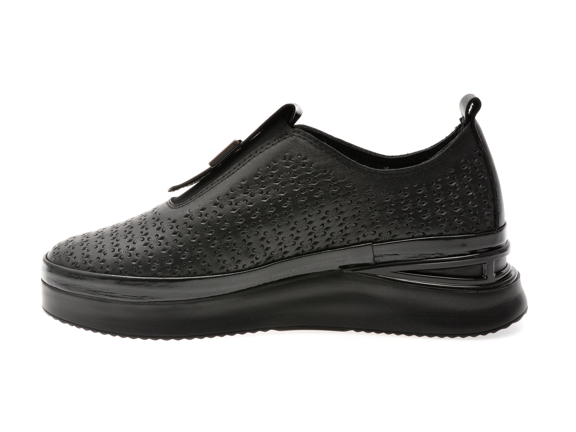 Pantofi IMAGE negri, 10619Z7, din piele naturala