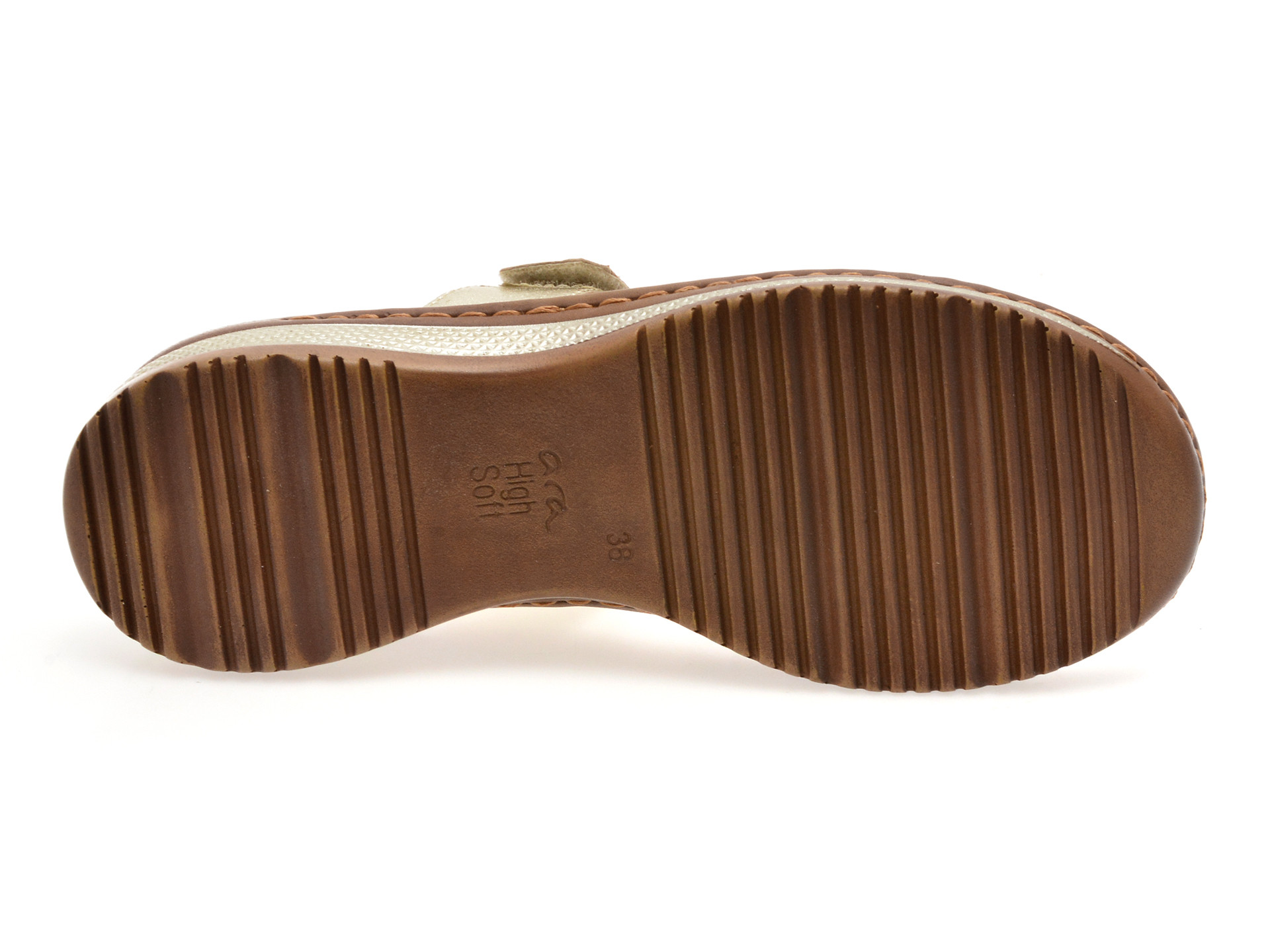 Papuci ARA aurii, 29003, din piele naturala