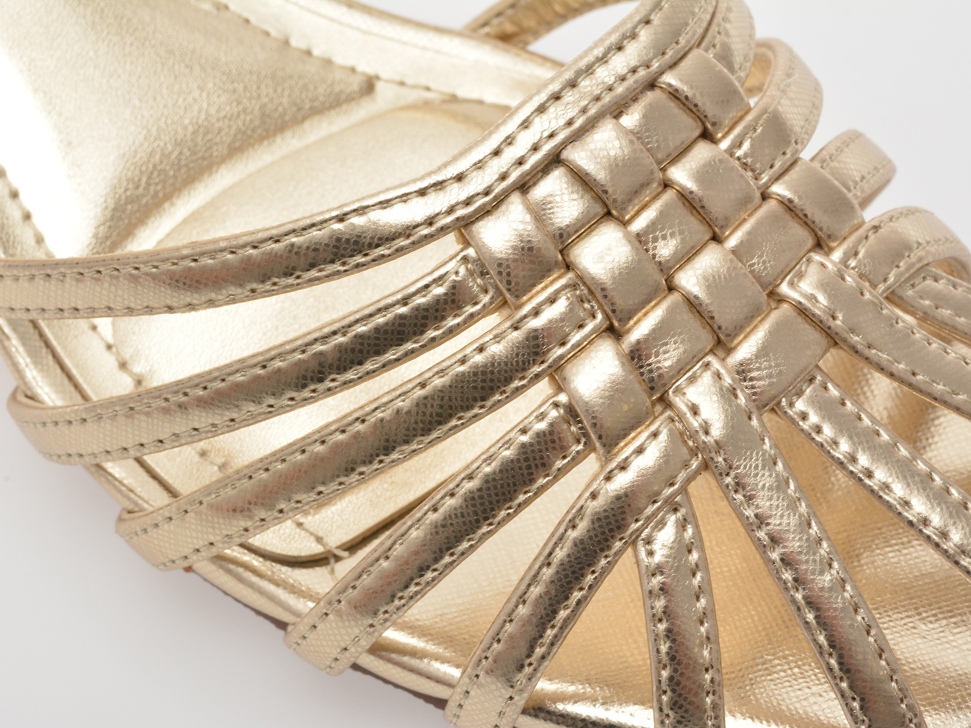 Sandale LAURA BIAGIOTTI aurii, 9031, din piele ecologica