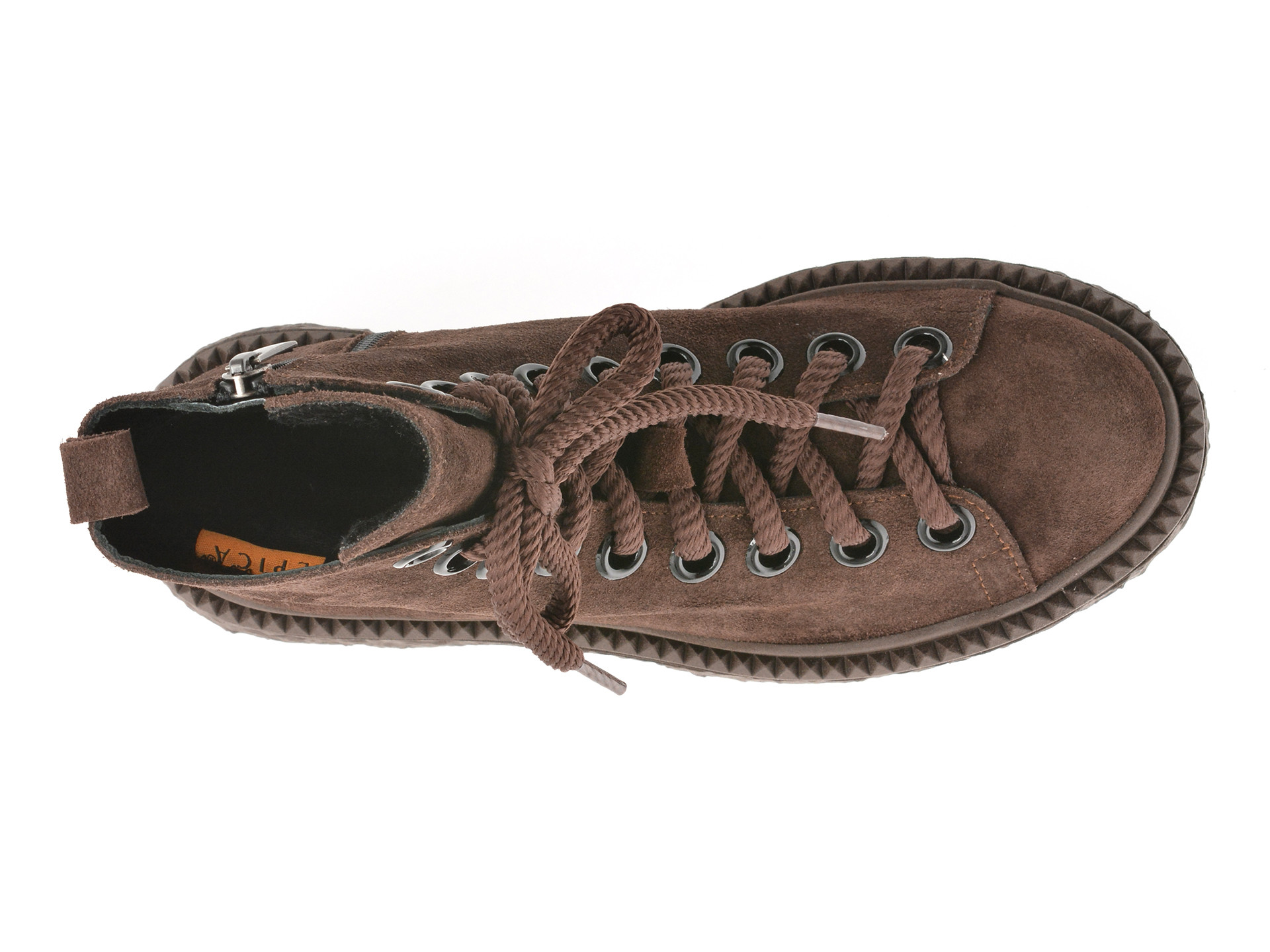 Ghete epica maro 4770030 din piele intoarsa