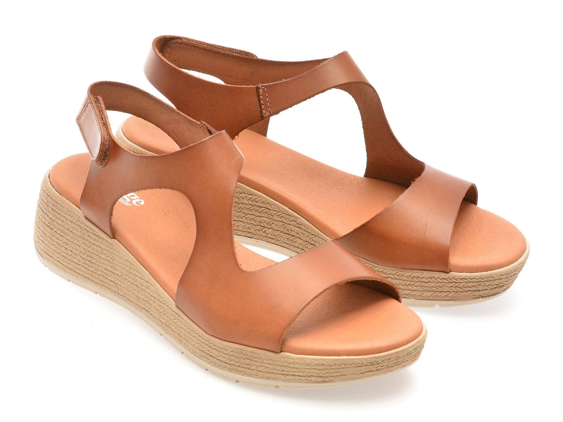 Sandale IMAGE maro, DUSAMBE, din piele naturala