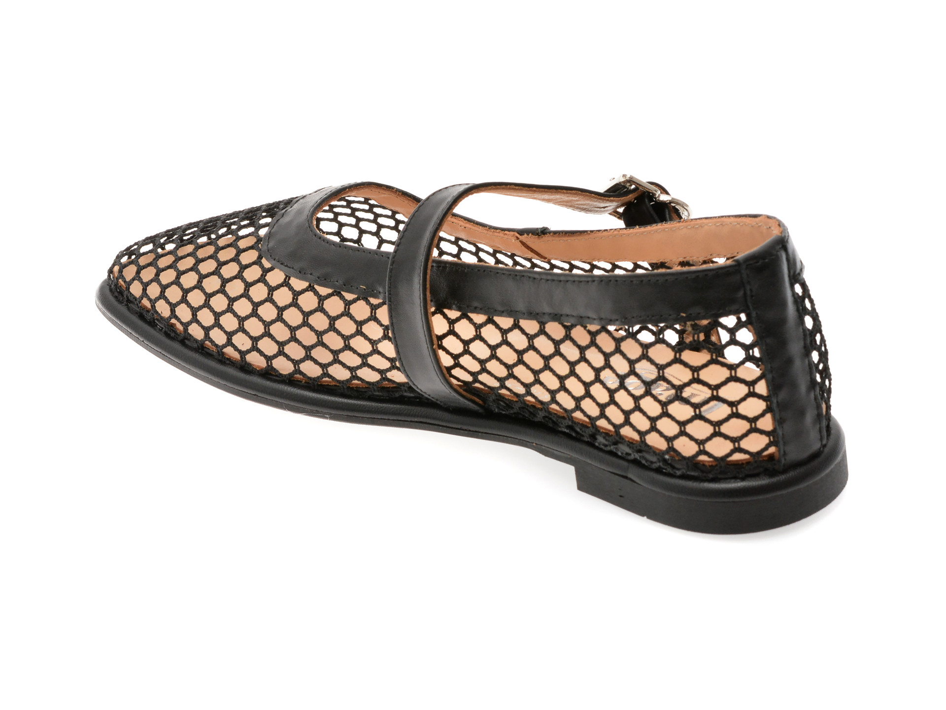 Balerini IMAGE negri, 574316, din material textil