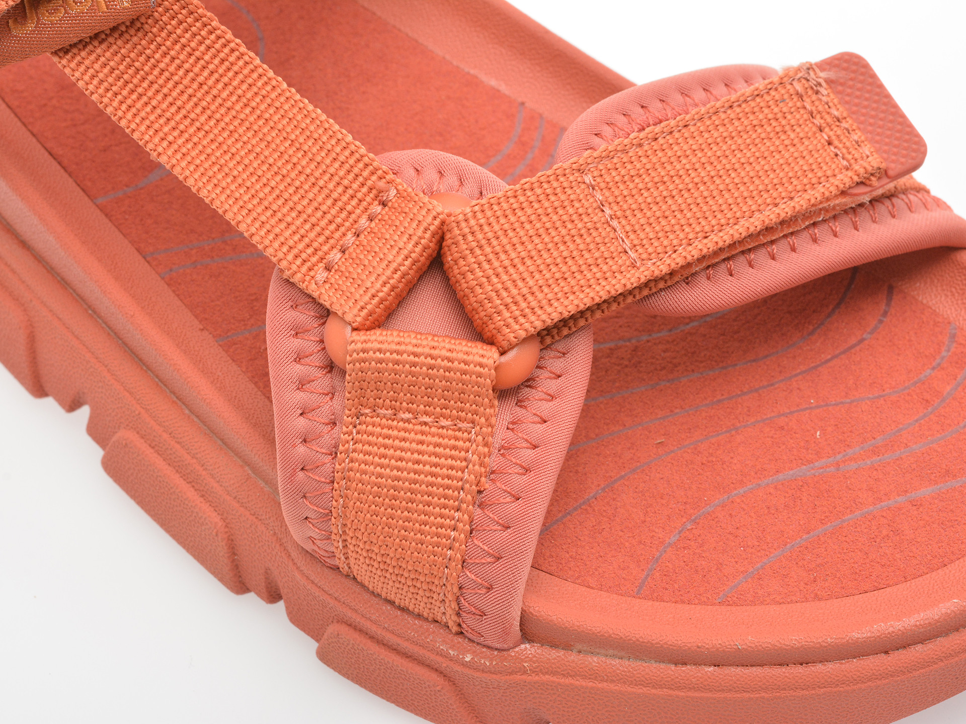 Sandale JEEP maro, L51601A, din material textil