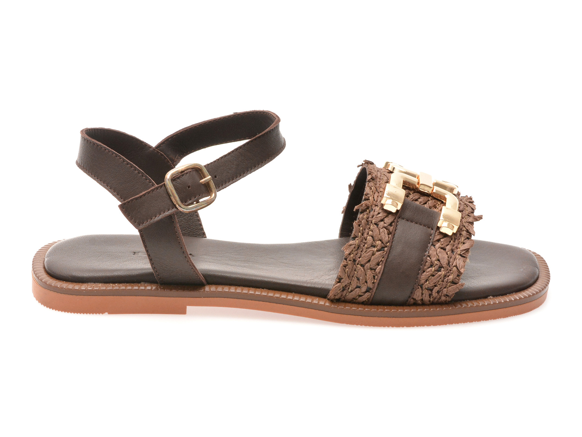 Sandale EPICA maro, TML70T, din piele naturala