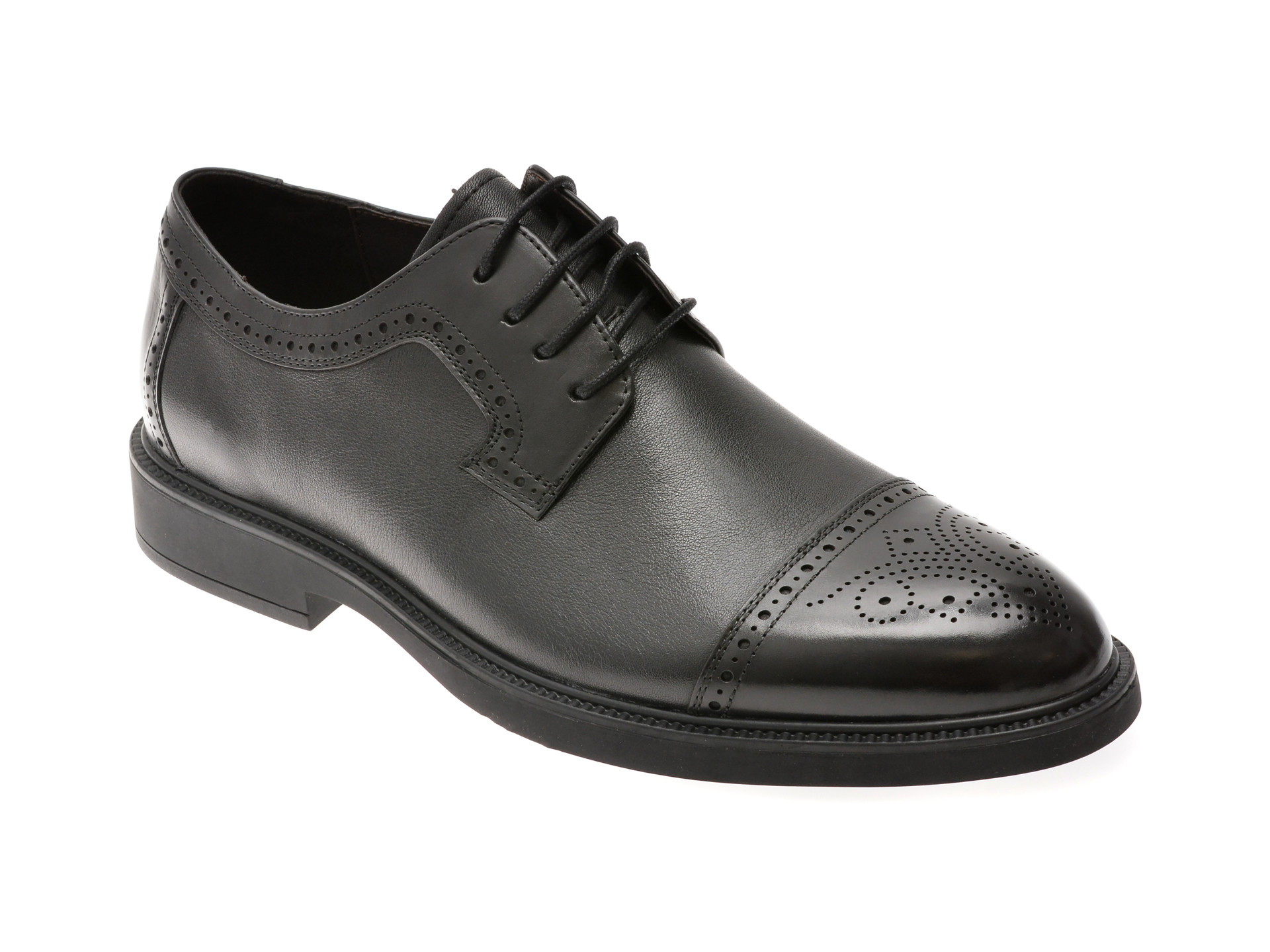 Pantofi eleganti OTTER negri, 30008, din piele naturala