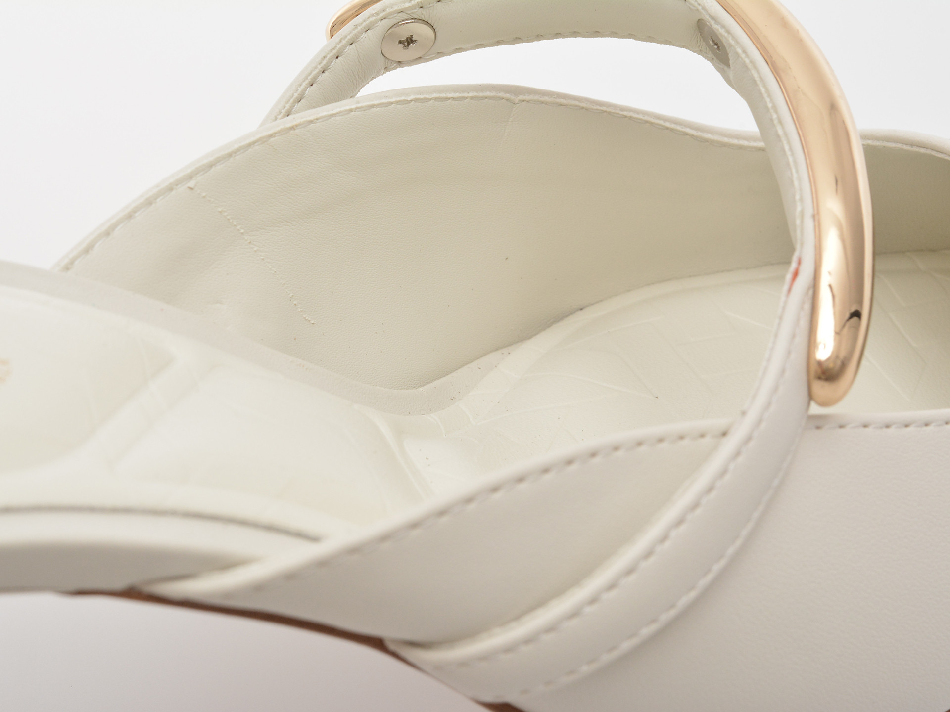 Papuci eleganti ALDO albi, KAILIDDA 121, din piele ecologica