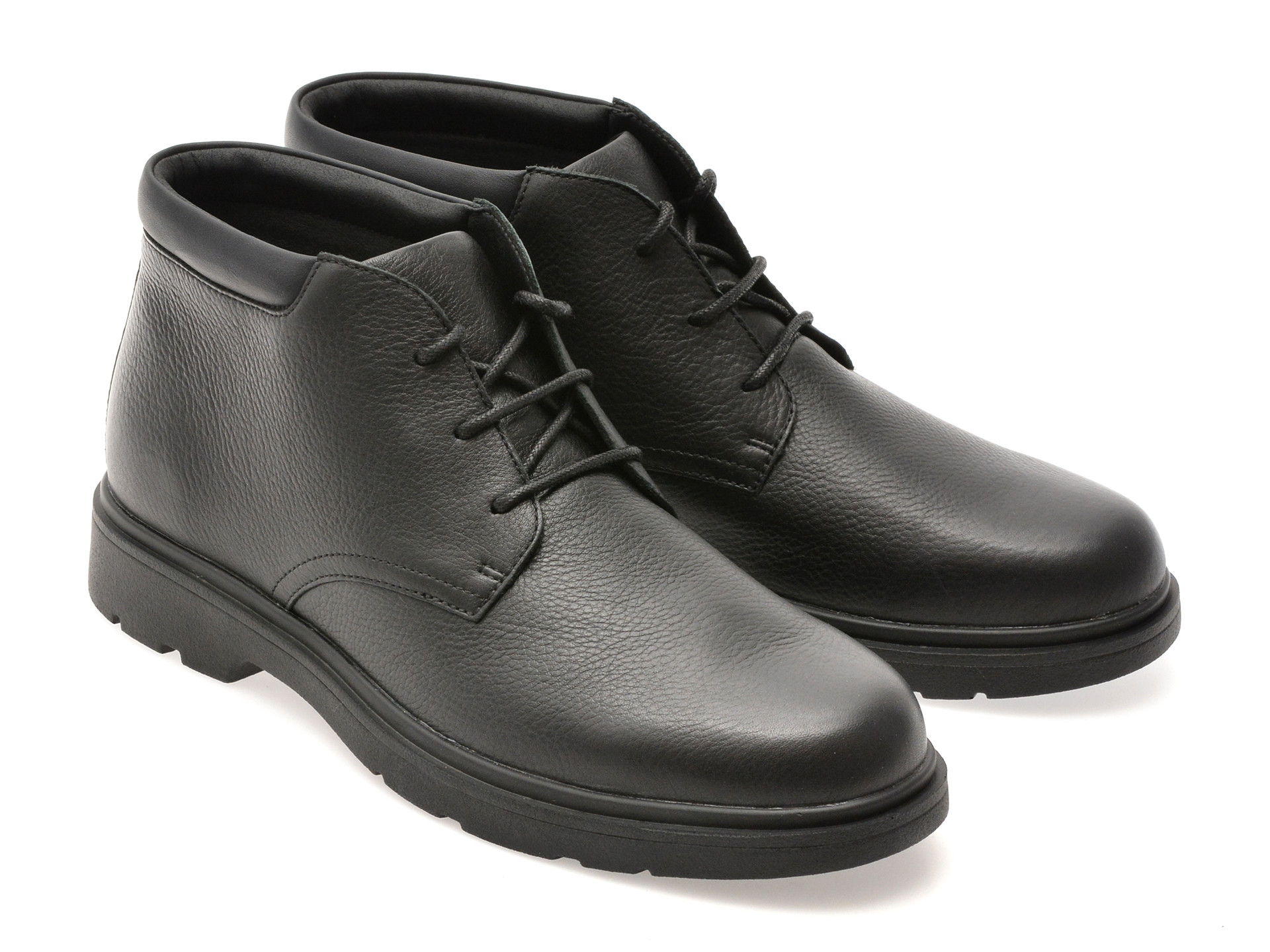 Ghete GEOX negre, U36D1B, din piele naturala