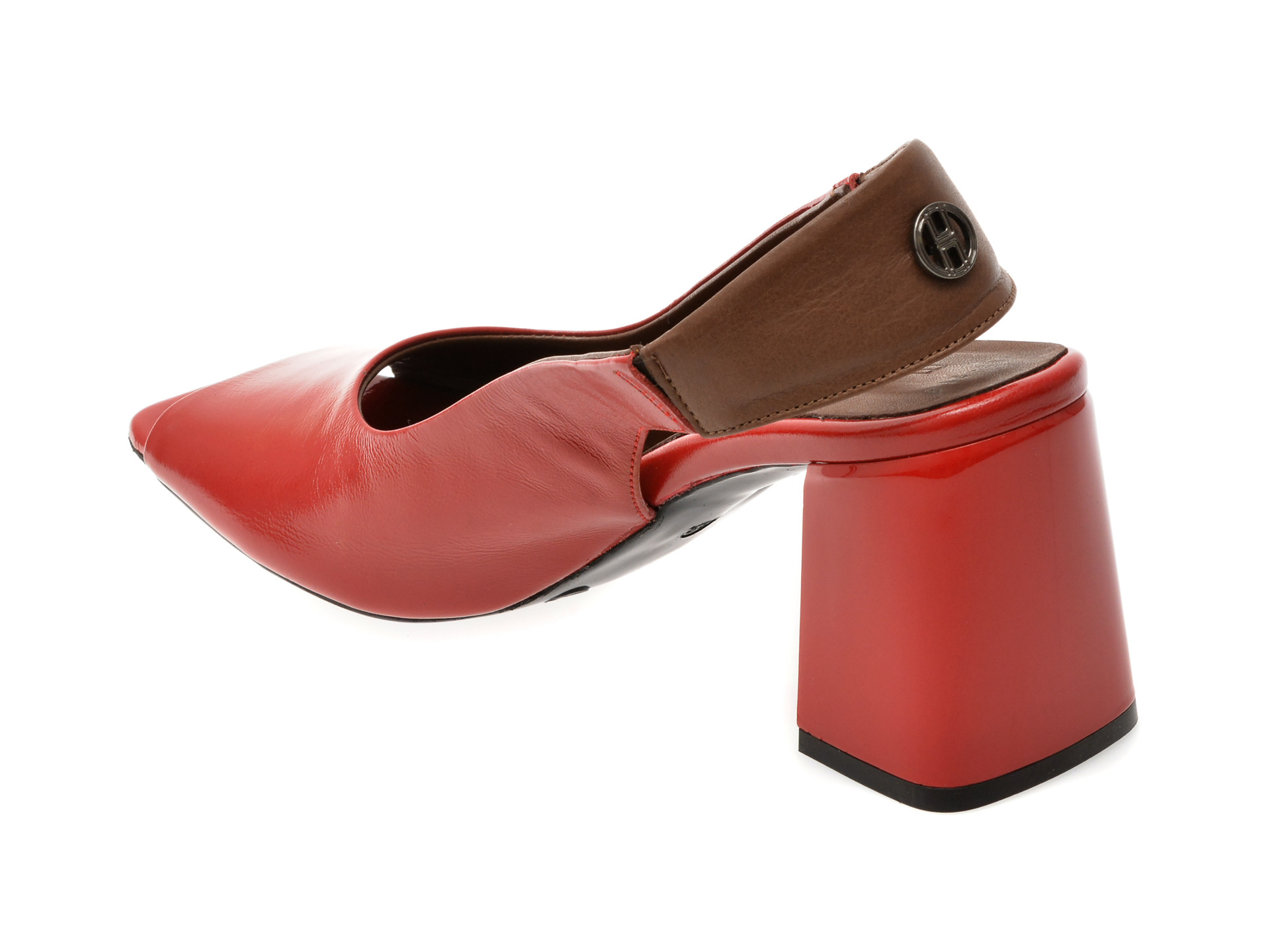 Sandale EPICA rosii, 532258, din piele naturala lacuita