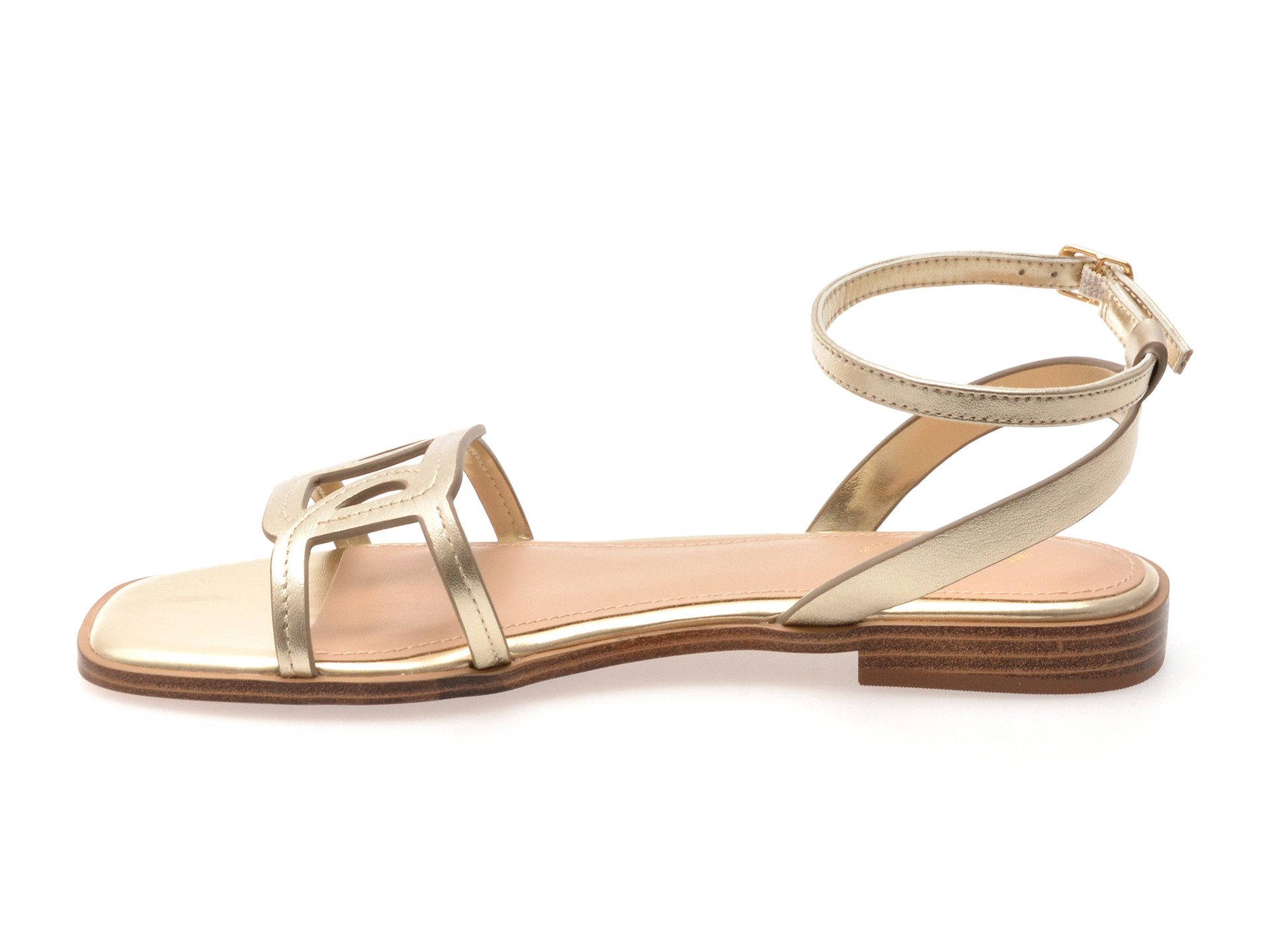 Sandale ALDO aurii, GREENGROVE 710, din piele naturala