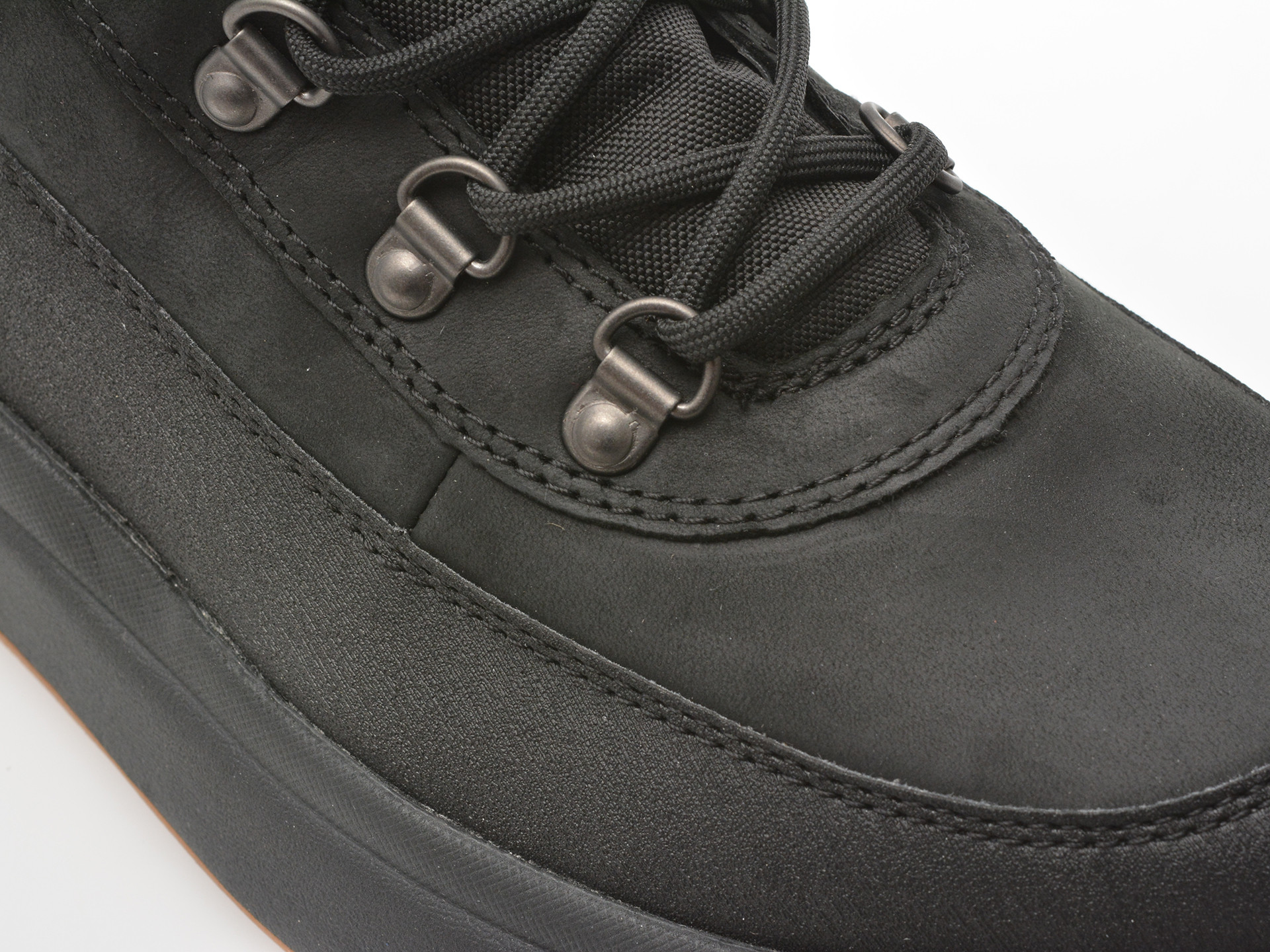 Ghete GEOX negre, U46FZD, din piele naturala