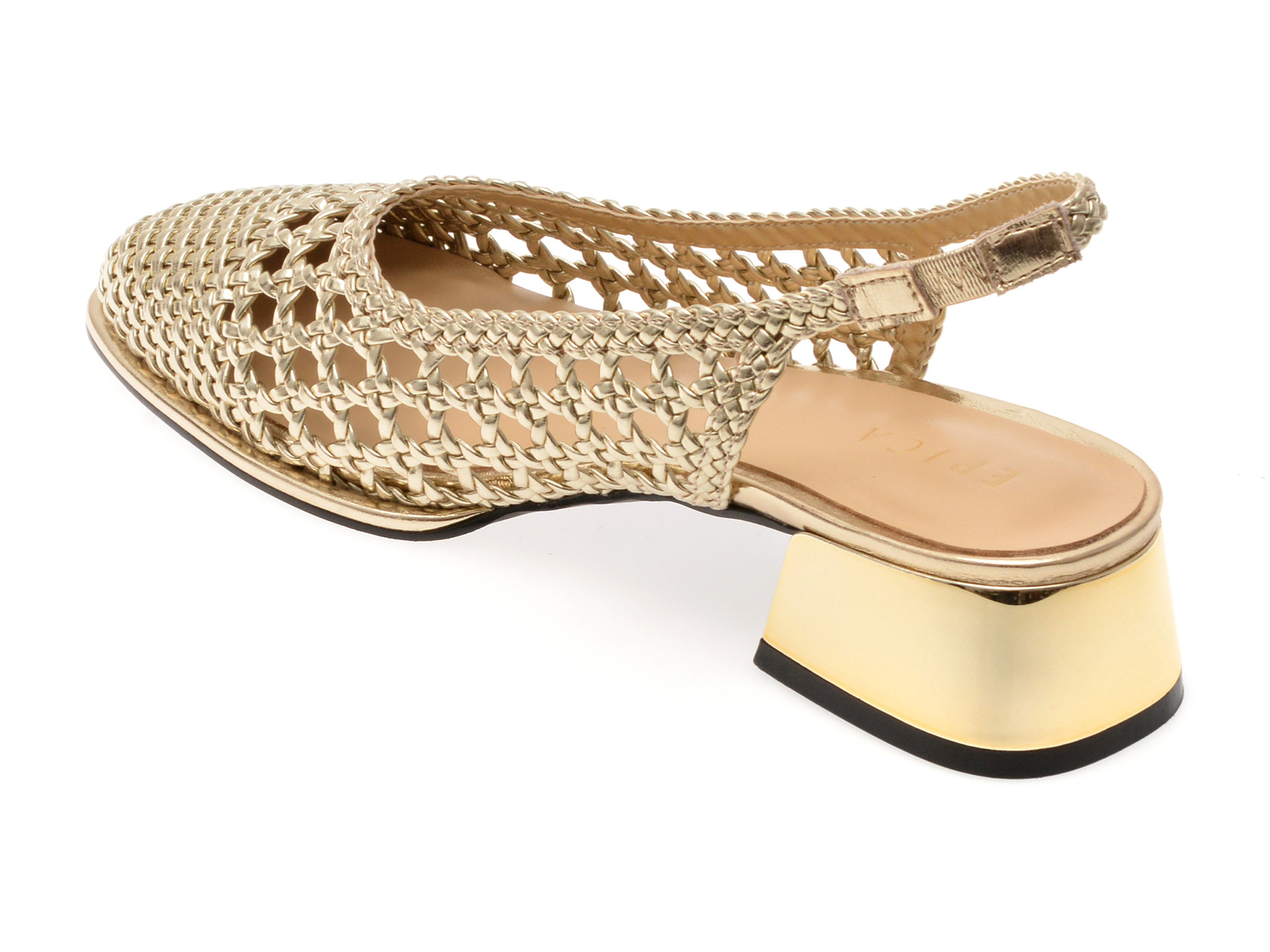 Pantofi EPICA aurii, 1659, din piele ecologica