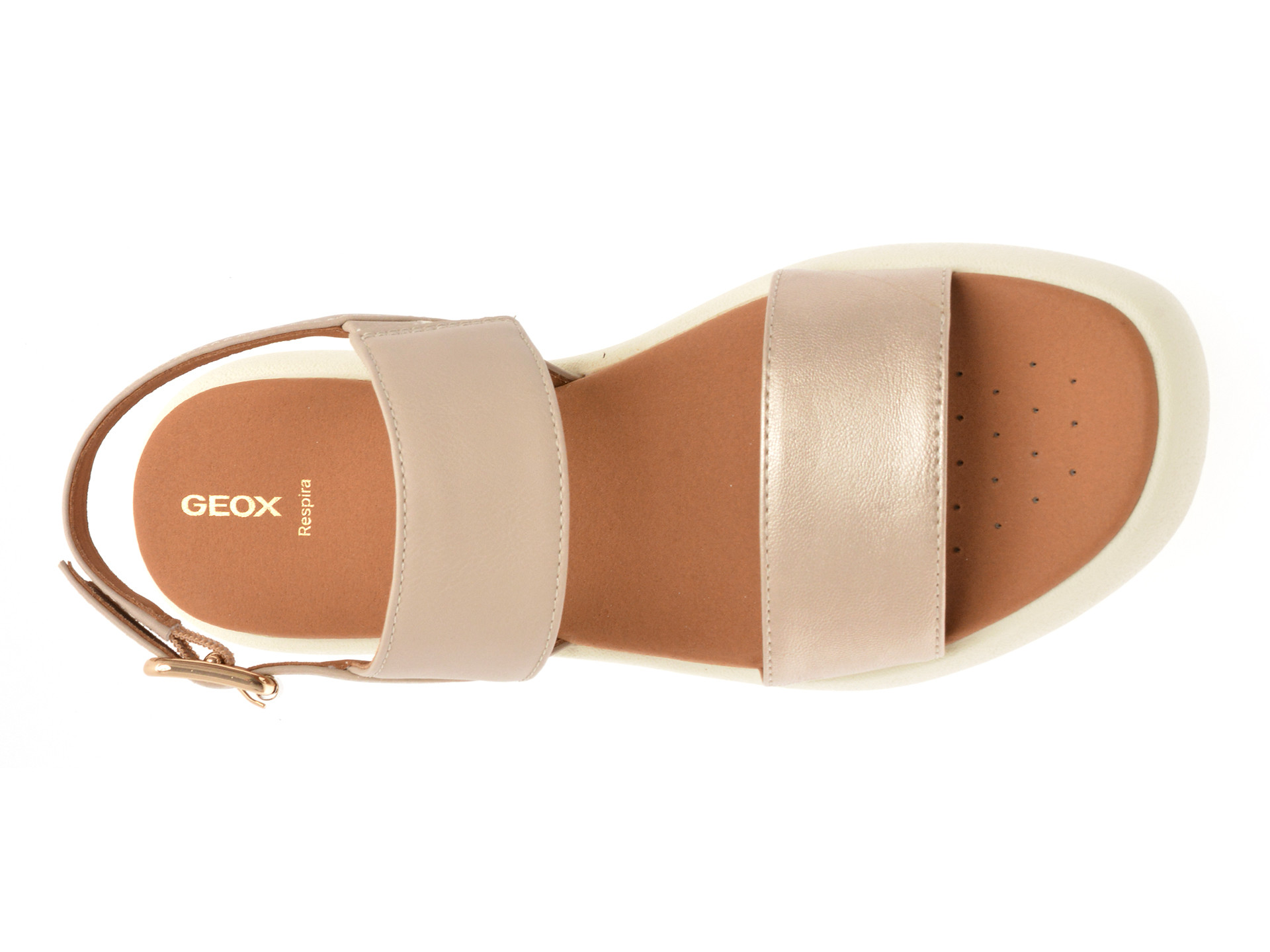 Sandale GEOX bej, D550NA, din piele ecologica