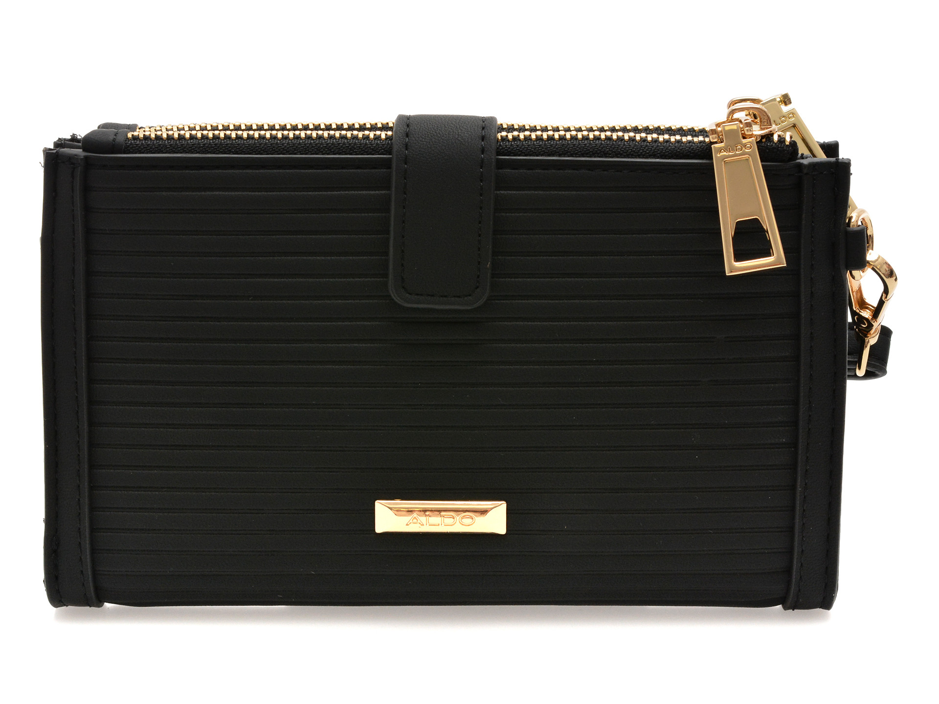 Portofel ALDO negru, BANAETERIEL 001, din piele ecologica