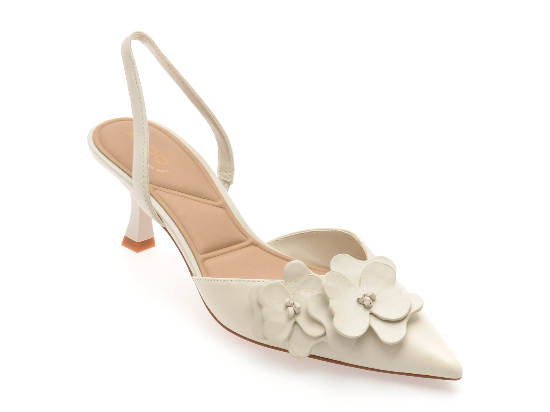 Pantofi eleganti ALDO albi, LEILANIA 121, din piele naturala