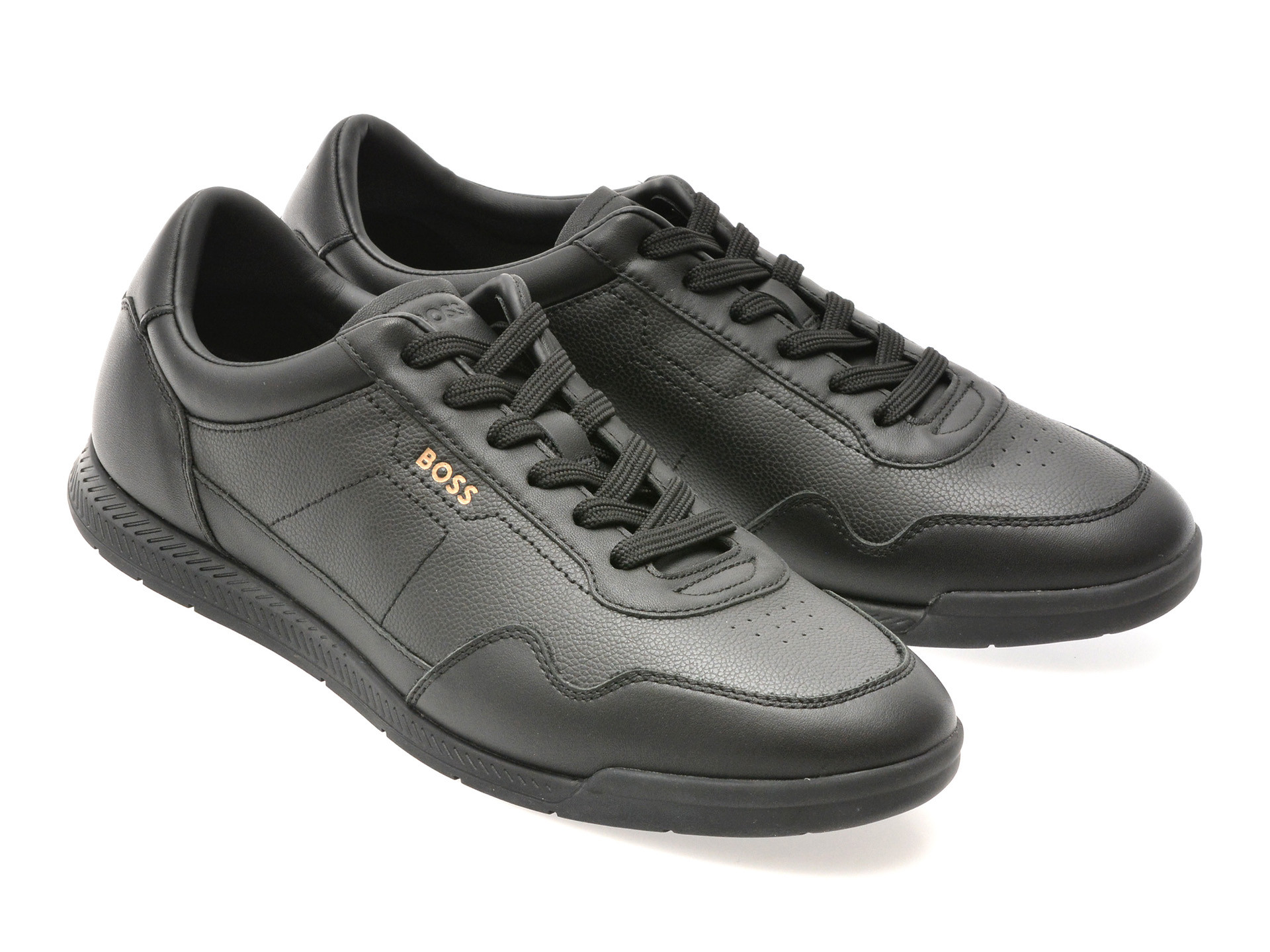 Pantofi sport BOSS negri, 6525, din piele ecologica