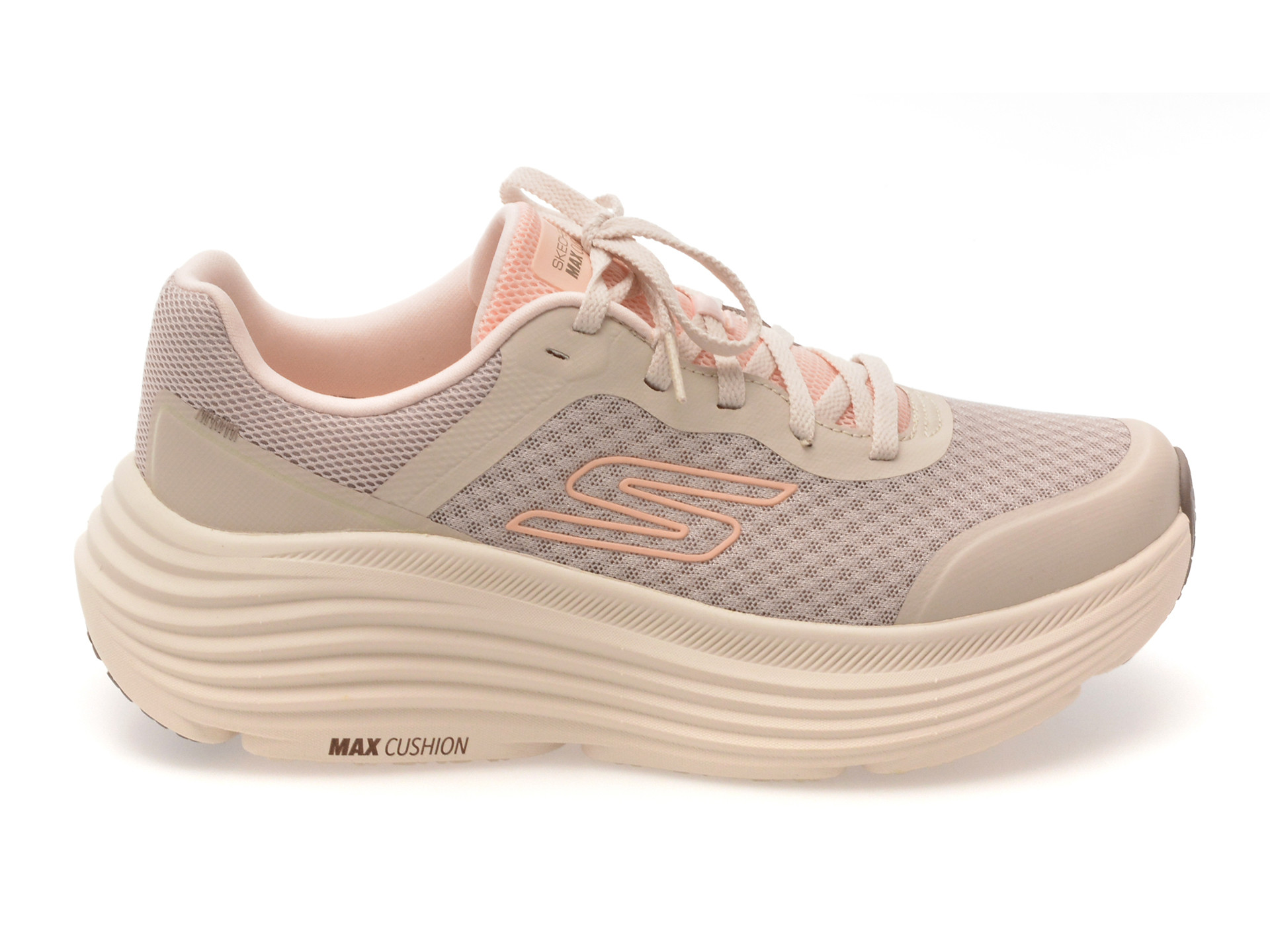 Pantofi sport SKECHERS nude, MAX CUSHIONING ENDEAVOUR, din material textil