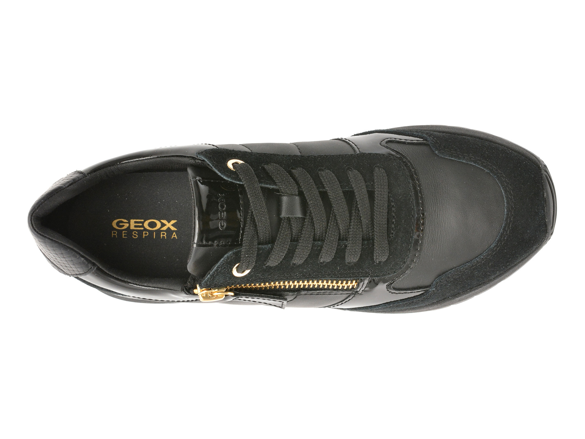 Pantofi sport GEOX negri, D4600A, din piele naturala