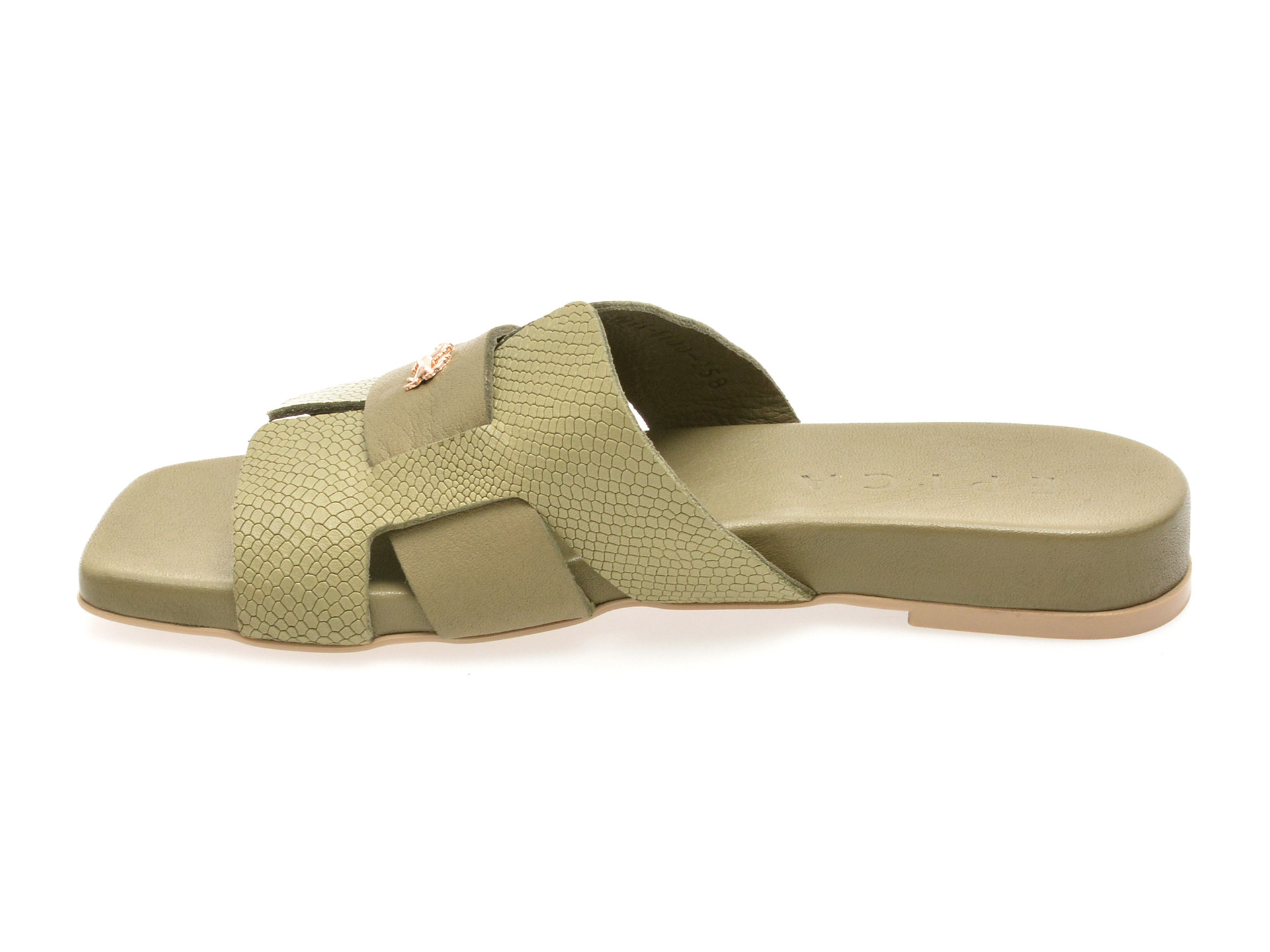 Papuci EPICA kaki, 459983, din piele naturala