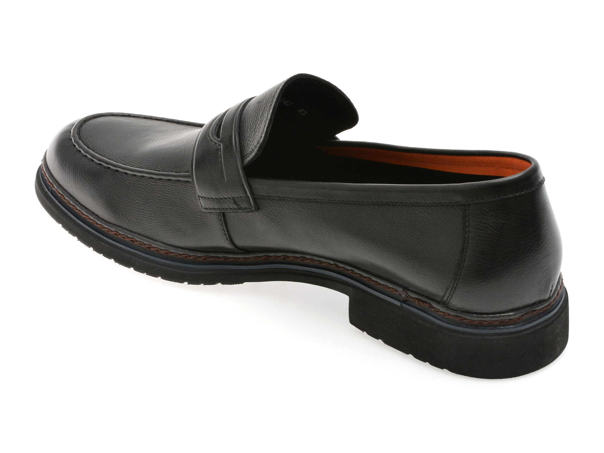 Mocasini eleganti EPICA negri, QA82AB, din piele naturala