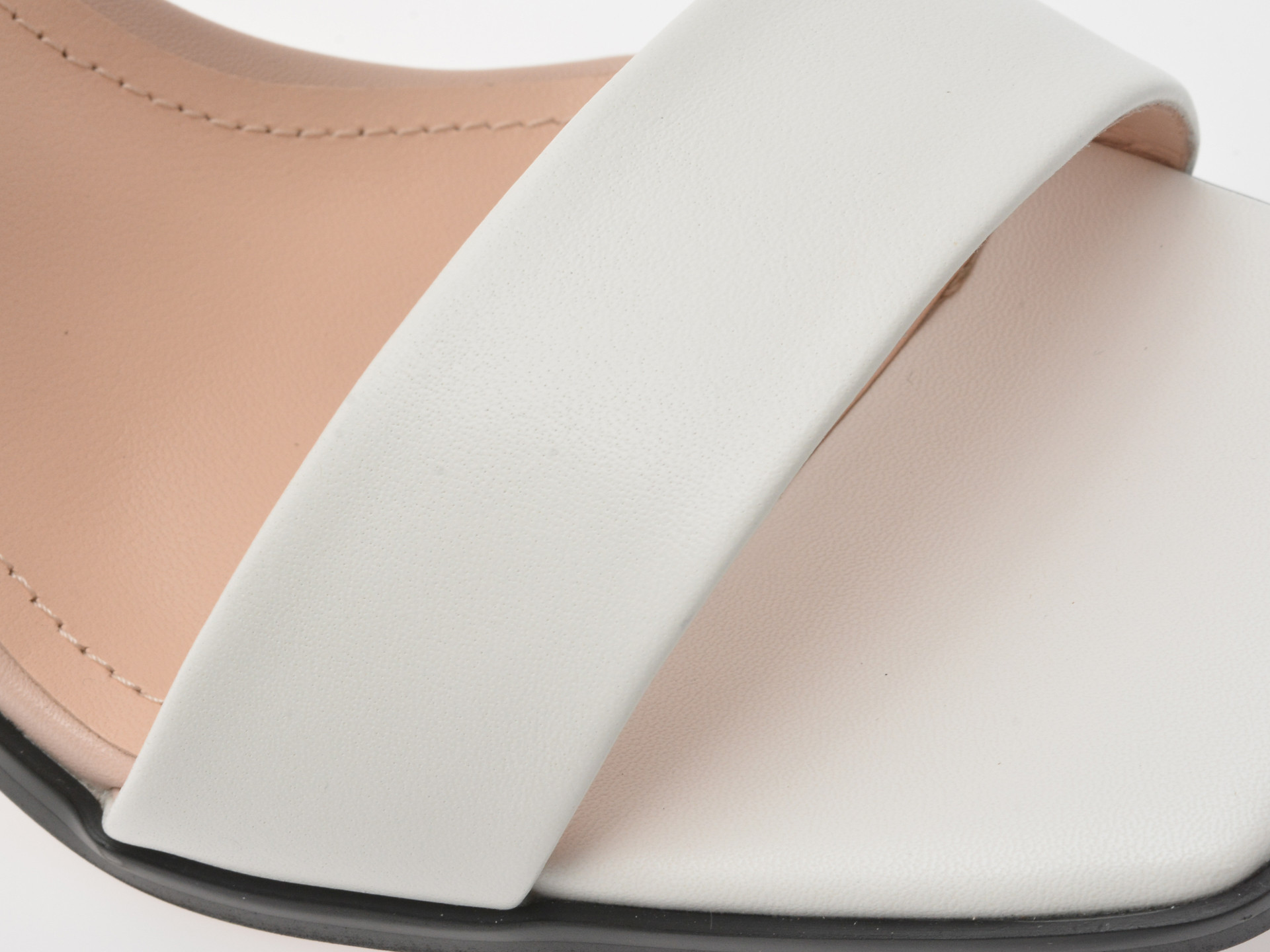 Sandale EPICA albe, H890, din piele naturala