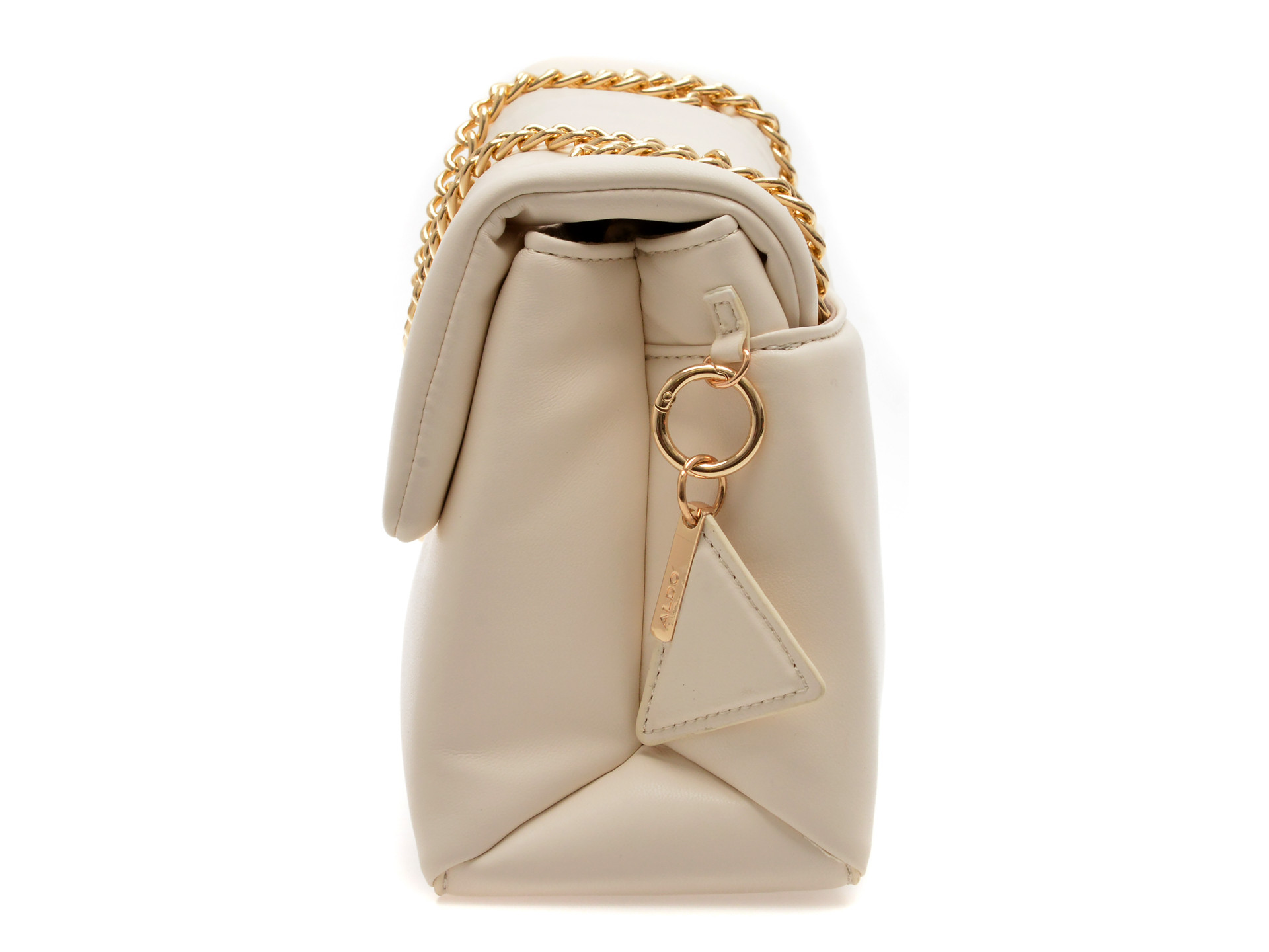 Geanta ALDO alba, LARGE SOFT PUFF 168, din piele ecologica