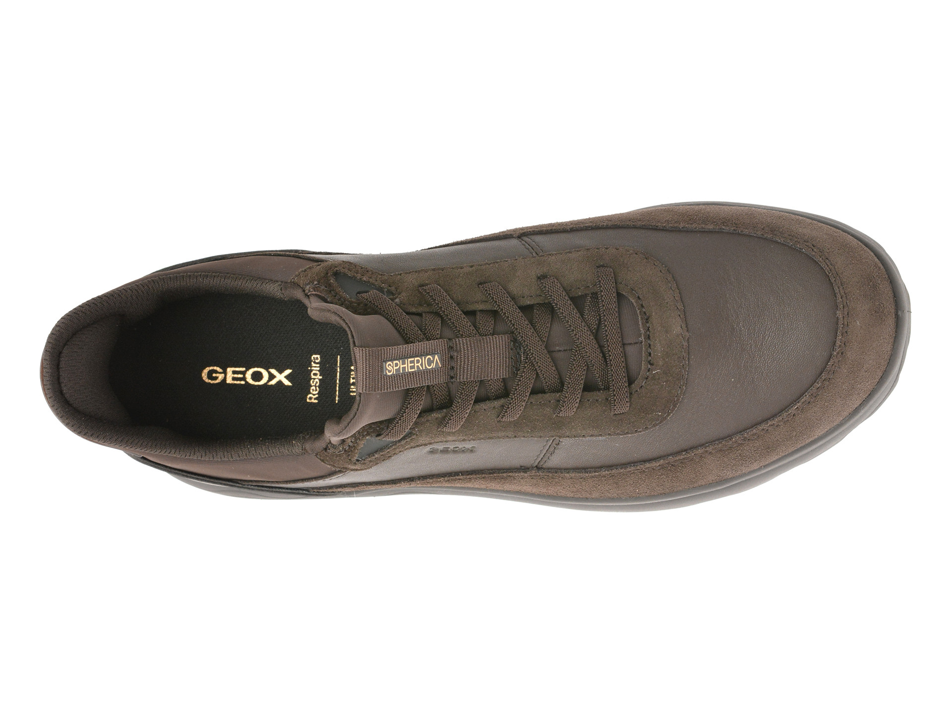 Pantofi sport GEOX maro, U56MPA, din piele naturala