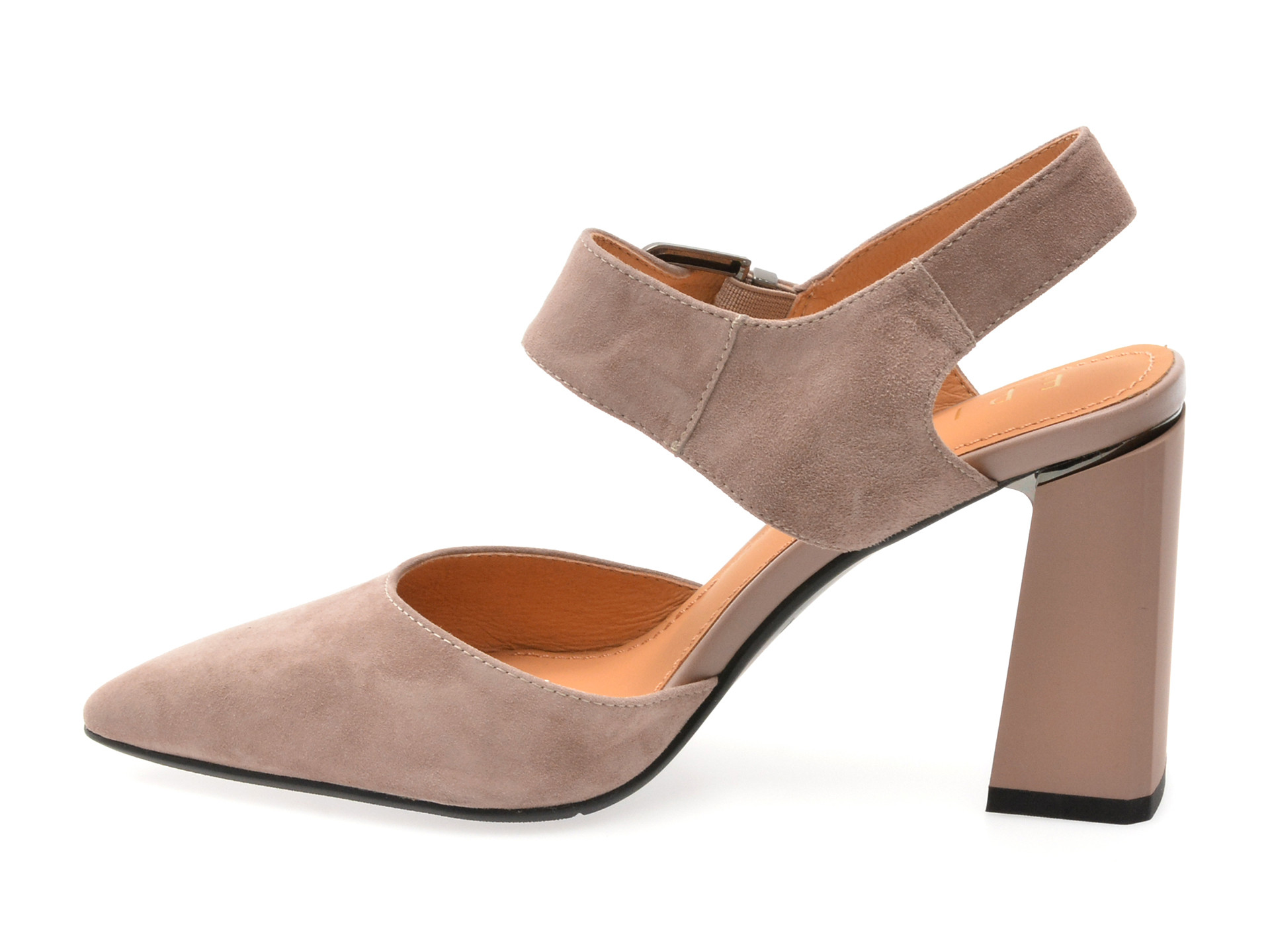 Pantofi EPICA gri, A962, din piele intoarsa