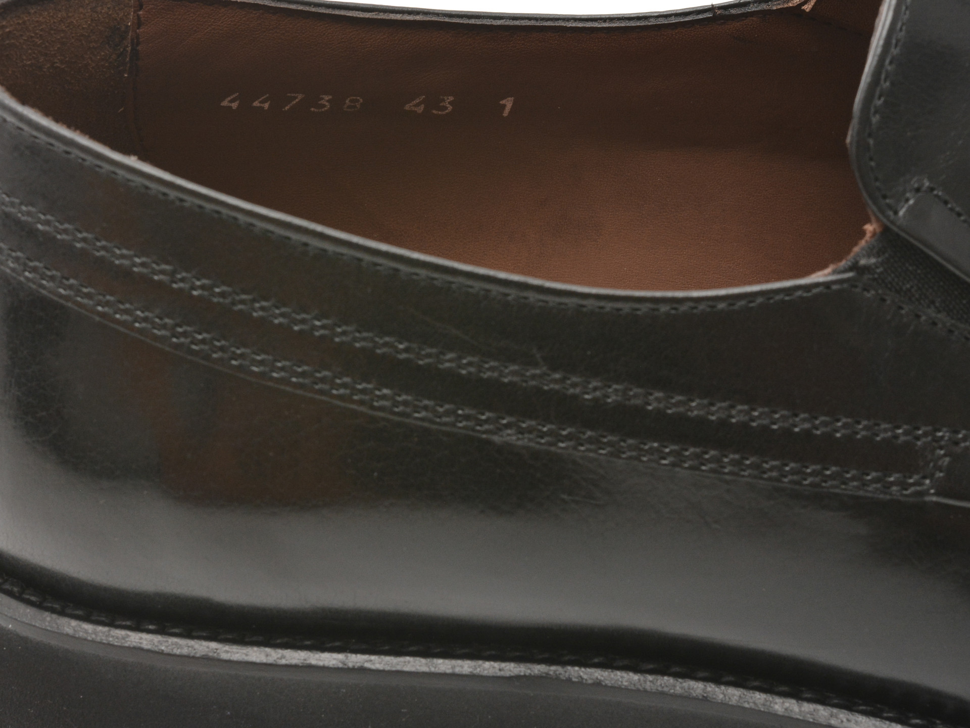 Mocasini eleganti LE COLONEL negri, 44738, din piele naturala