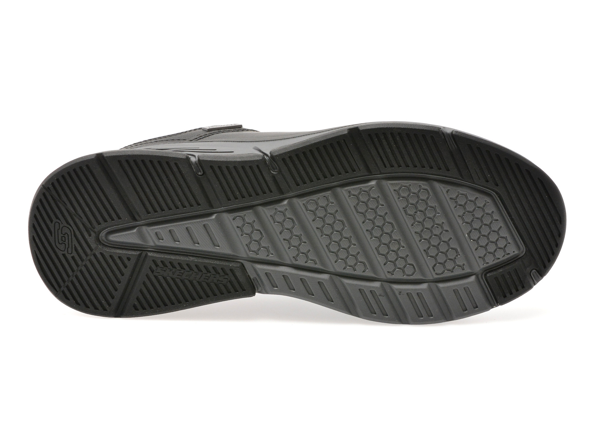 Pantofi sport SKECHERS negri, BENAGO, din piele naturala