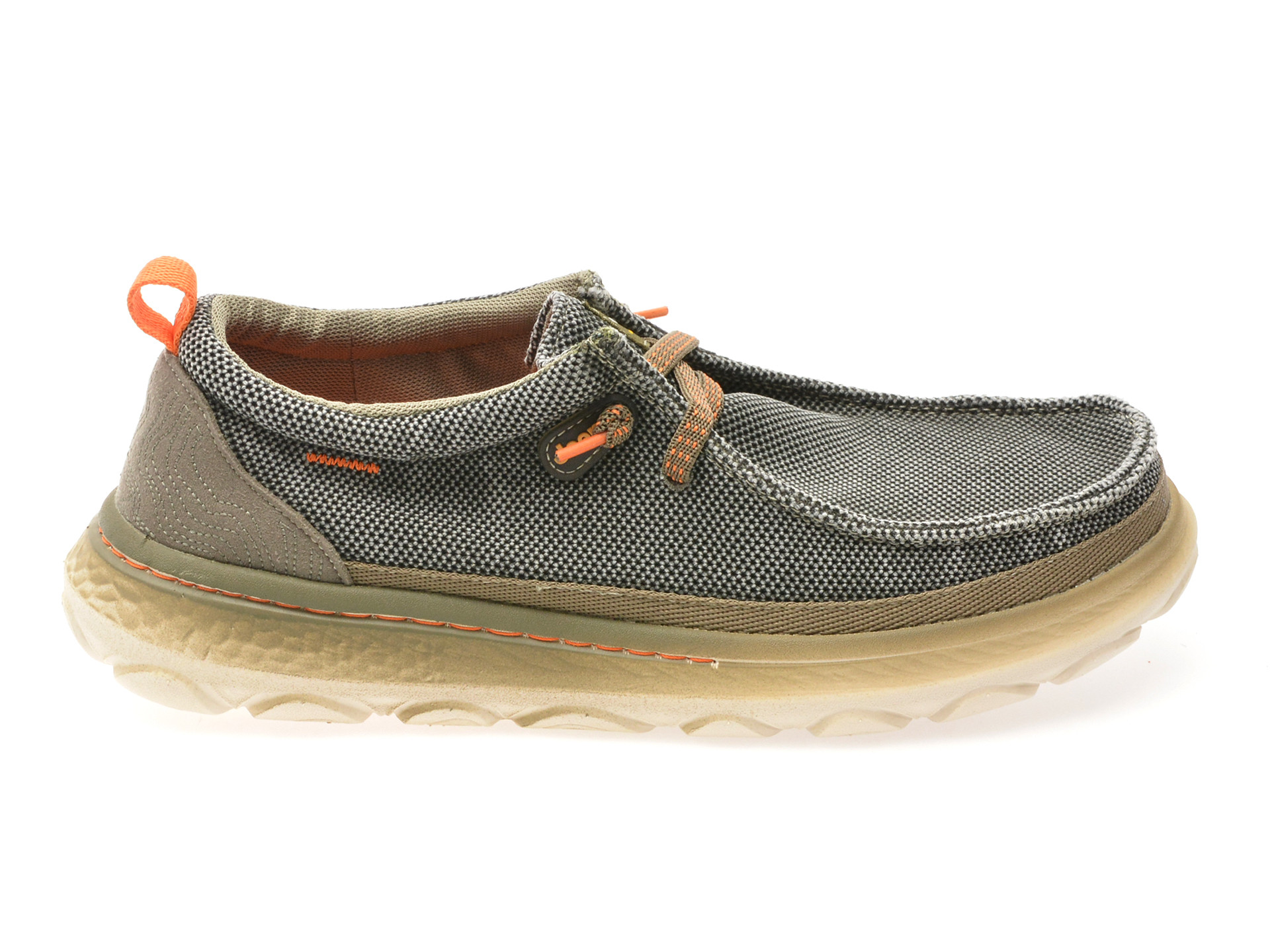 Mocasini JEEP gri, M51042A, din material textil