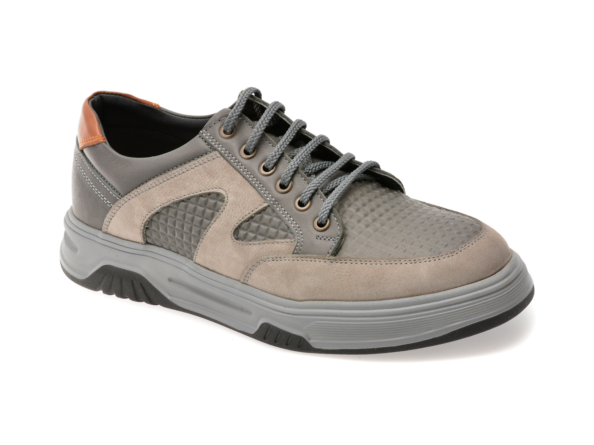 Pantofi sport OTTER gri, 1374, din piele naturala