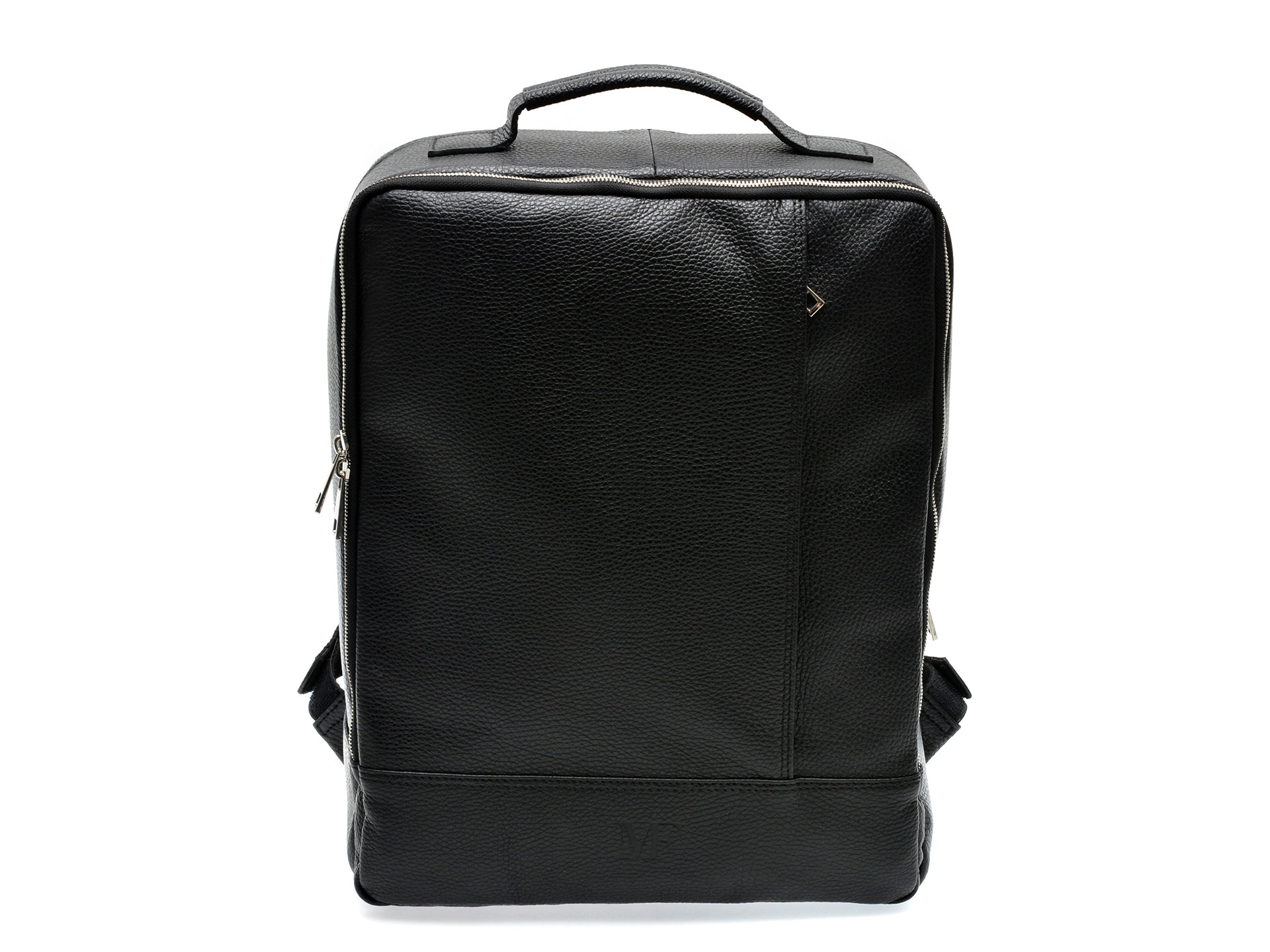 Rucsac MARIO FERRETTI negru, BB79, din piele naturala