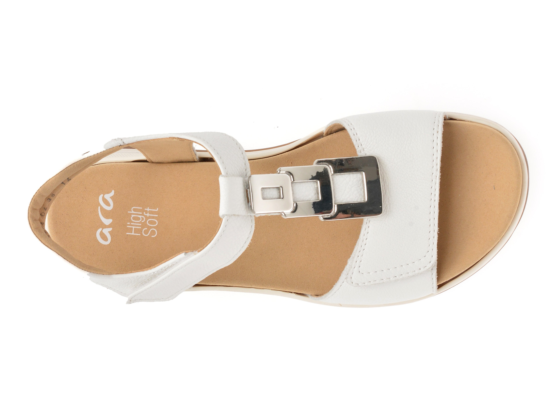 Sandale ARA albe, 34804, din piele naturala