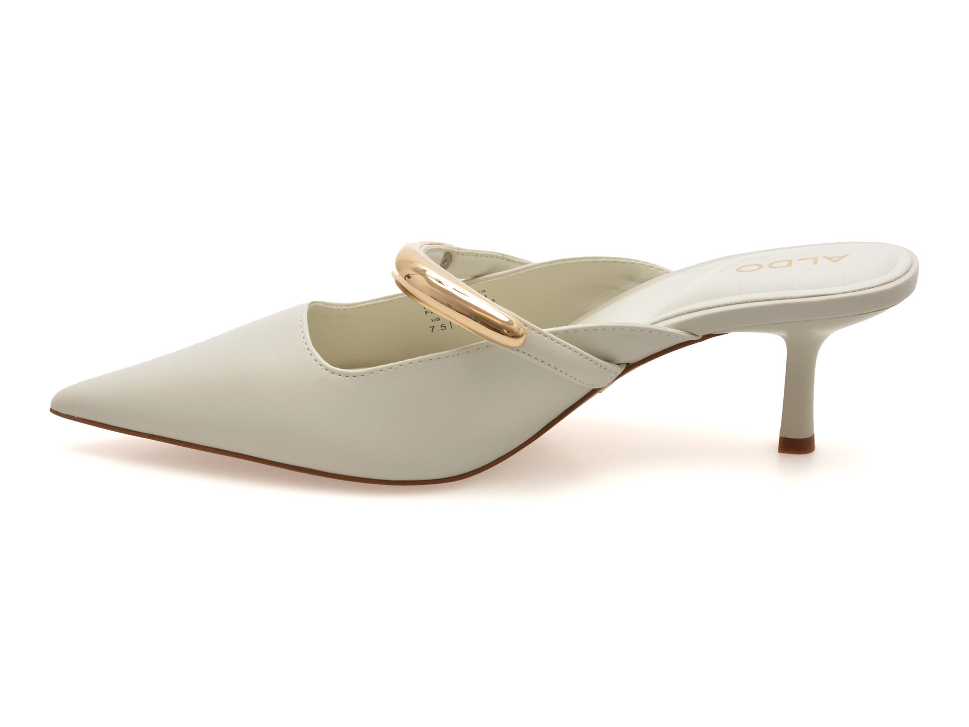 Papuci eleganti ALDO albi, KAILIDDA 121, din piele ecologica