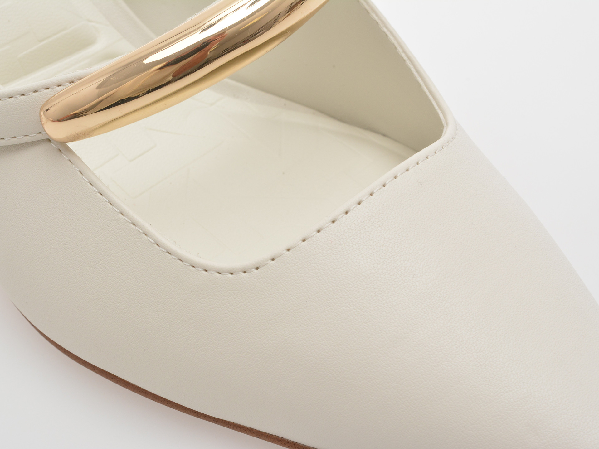 Papuci eleganti ALDO albi, KAILIDDA 121, din piele ecologica