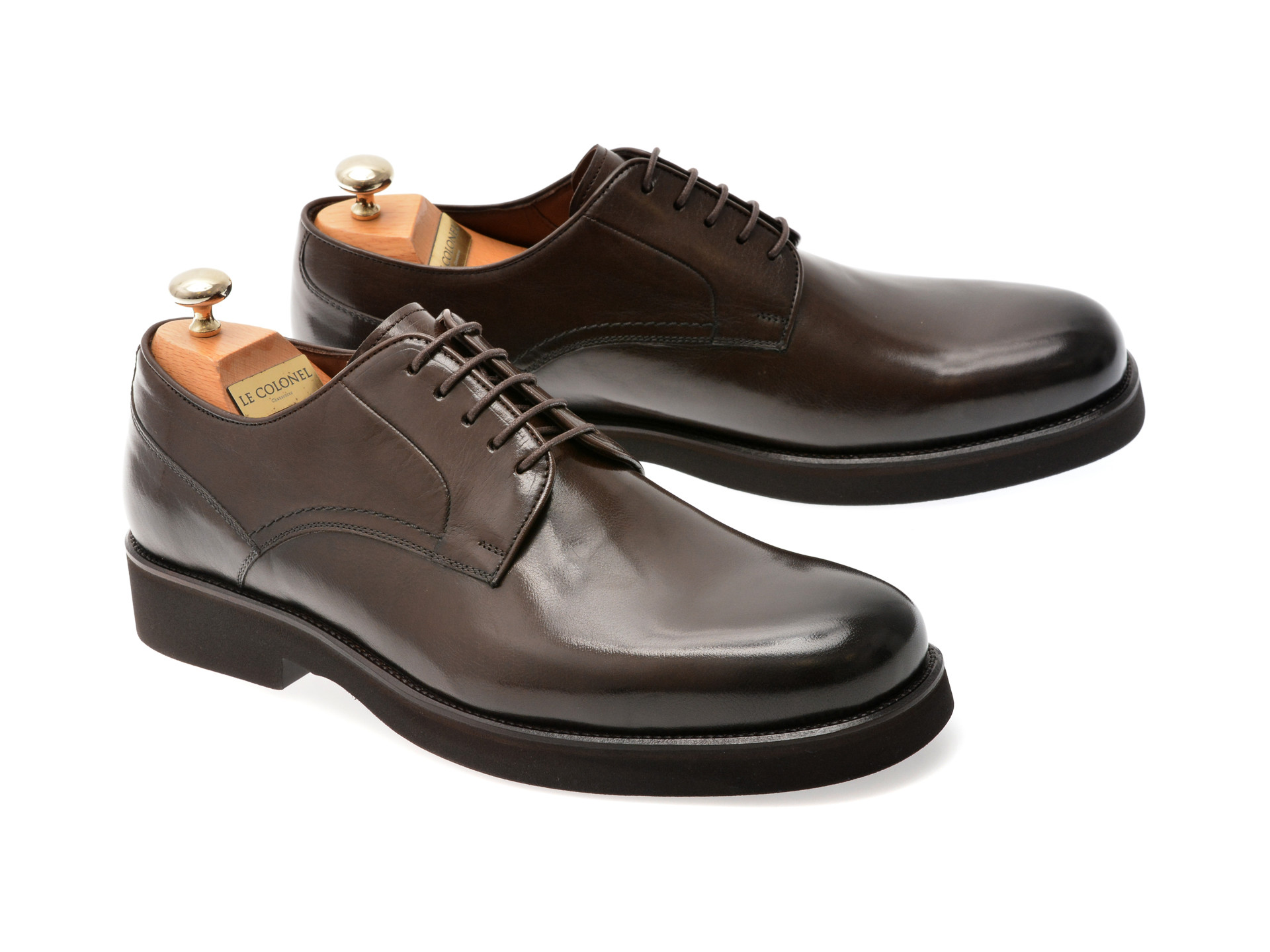 Pantofi eleganti LE COLONEL maro, 69502, din piele naturala