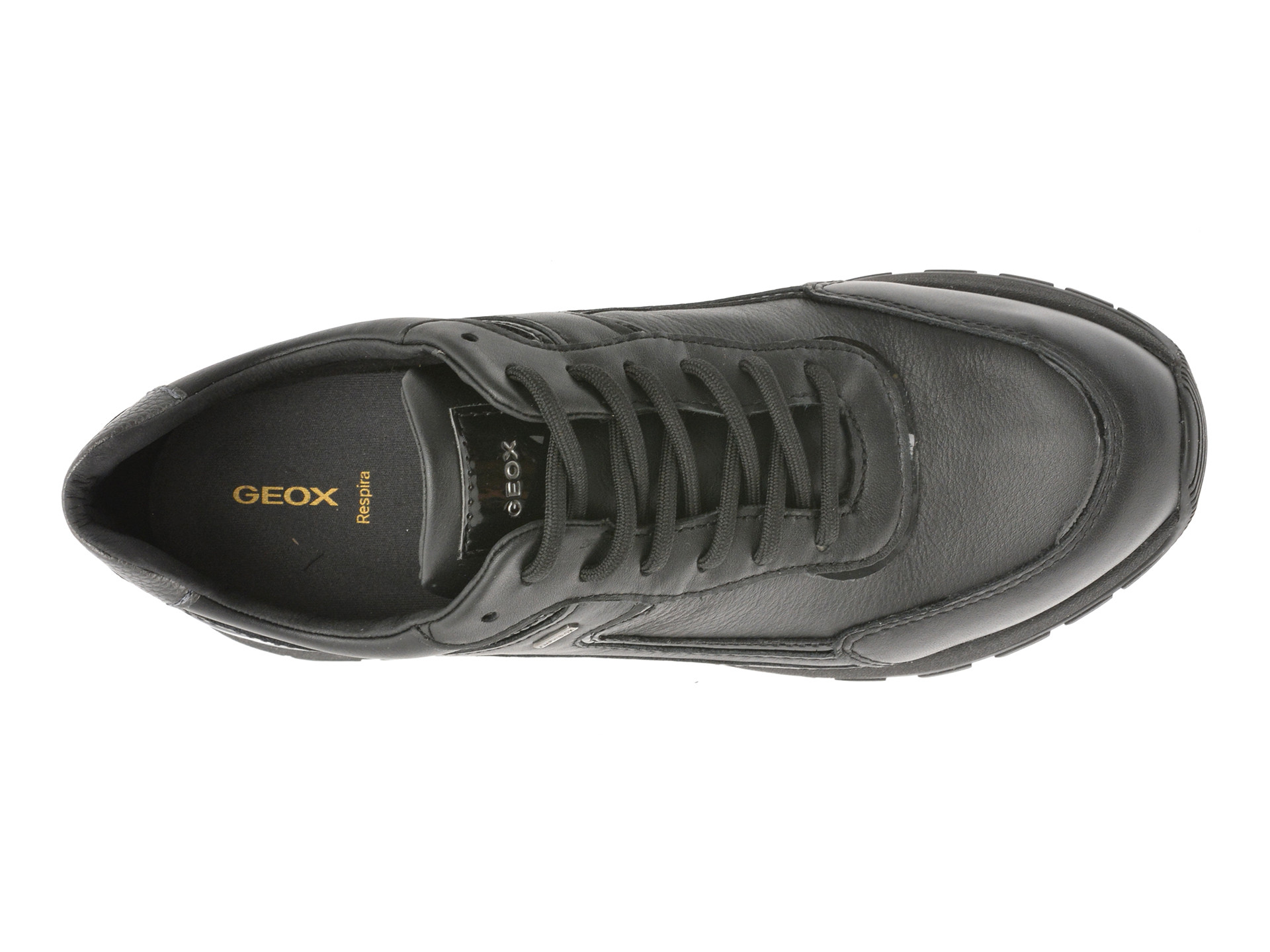 Pantofi sport geox negri d563lb din piele naturala