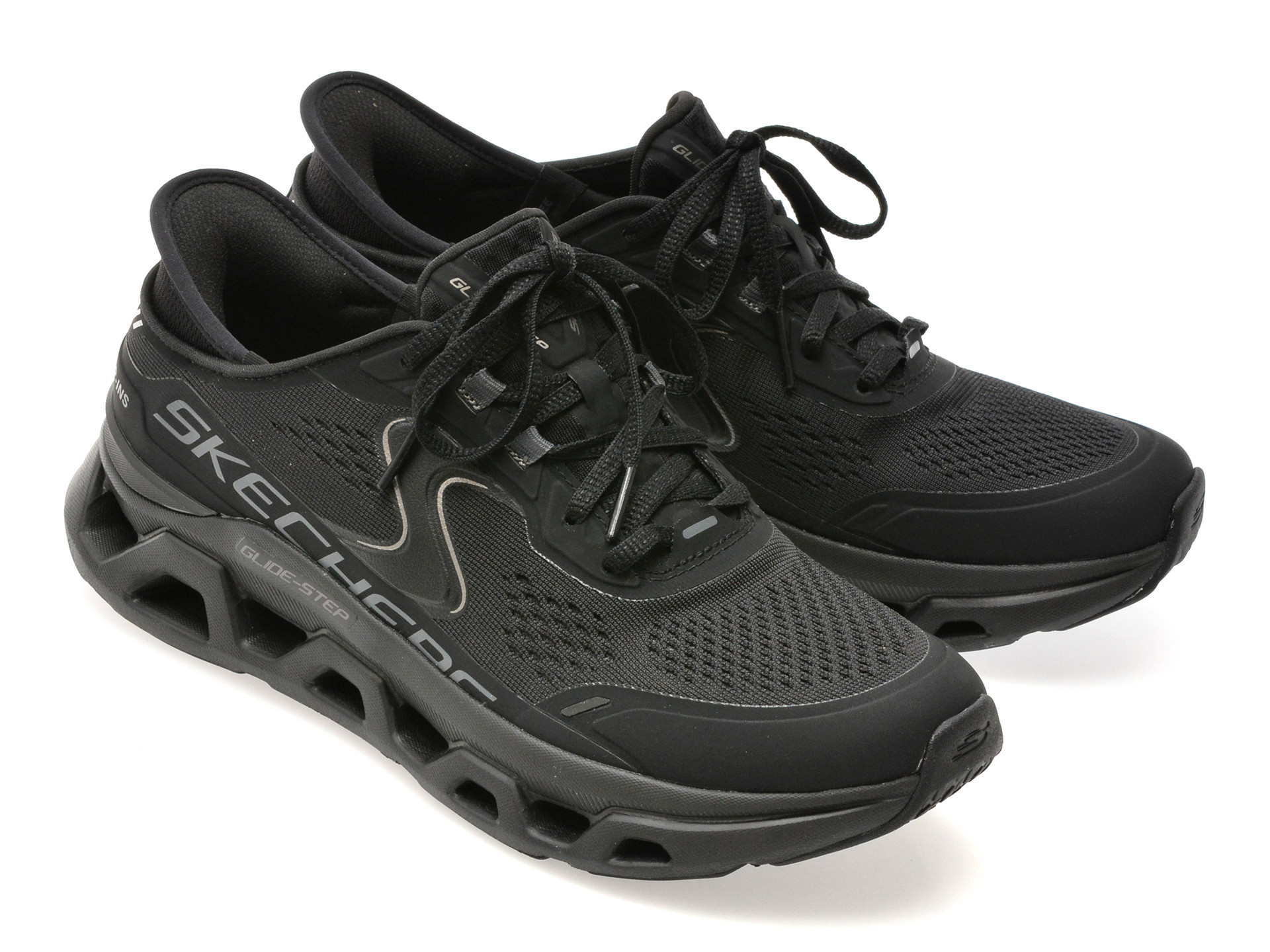 Pantofi sport SKECHERS negri, GLIDE-STEP ALTUS, din material textil